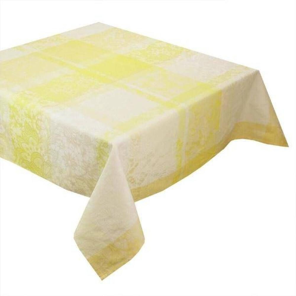 Garnier Thiebaut Tischdecke Tischdecke Mille Dentelles Jaune Pastel 180 x 250 cm