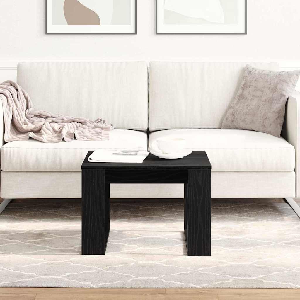 vidaXL Couchtisch Couchtisch Schwarz Eichen-Optik 50 x 50 x 35 cm Holzwerkstoff (1-St) – Bild 4 von 5