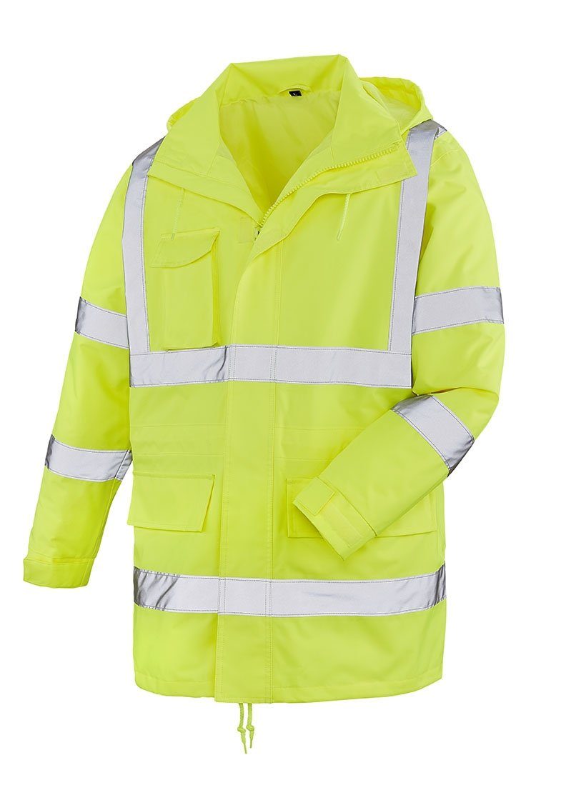 Regenjacke Warnschutz-Regenjacke BARRIE leuchtgelb Größe L