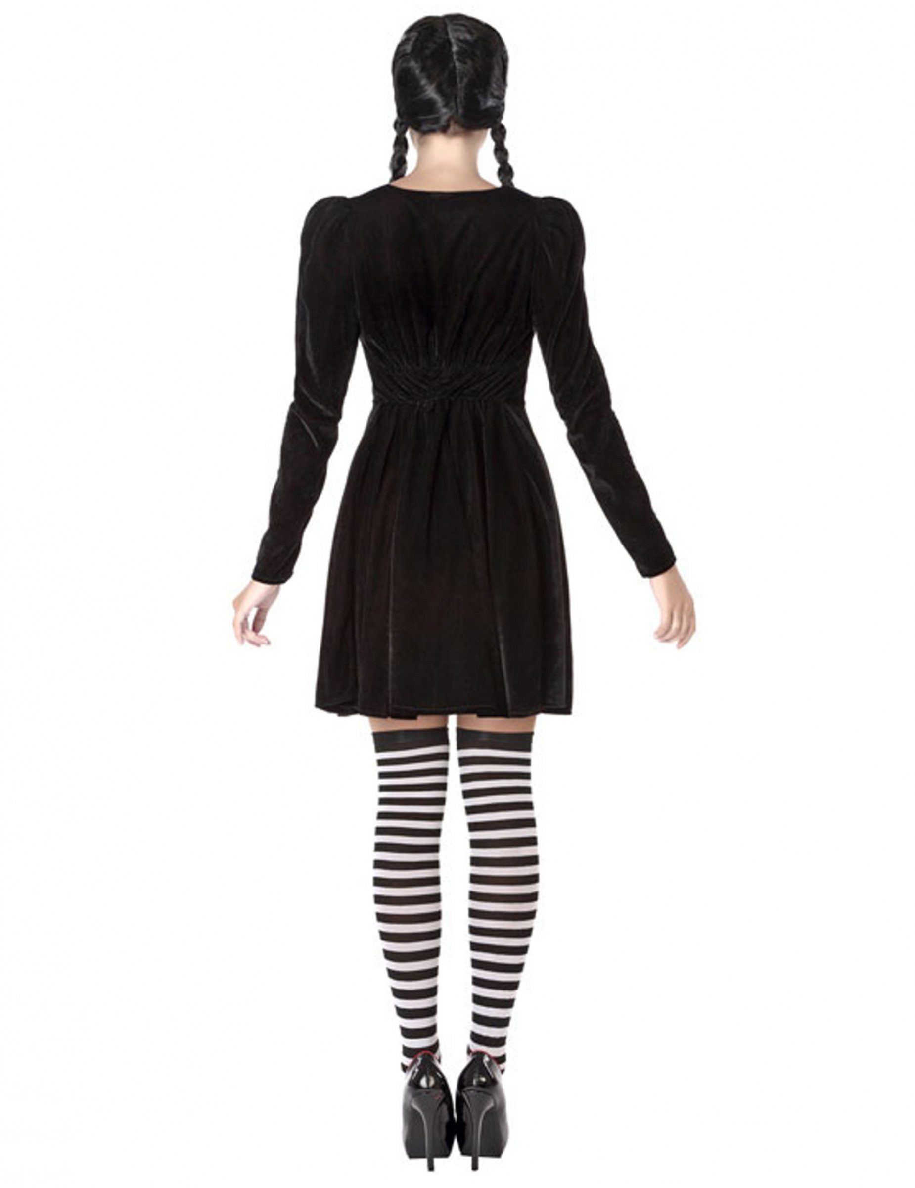 atosa Kostüm Gothic-Schülerin Damenkostüm Halloween schwarz-weiss