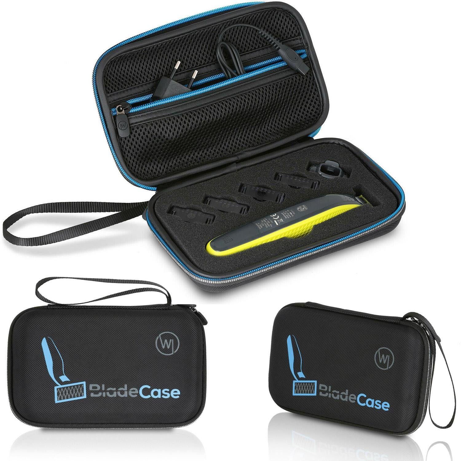 Wicked Chili Rasierer-Etui Tasche für Philips OneBlade Rasierer QP2530 2520 Case n.Z., Hard-shell Schutzhülle / Strapazierfähiges Material / Passgenau / Inla