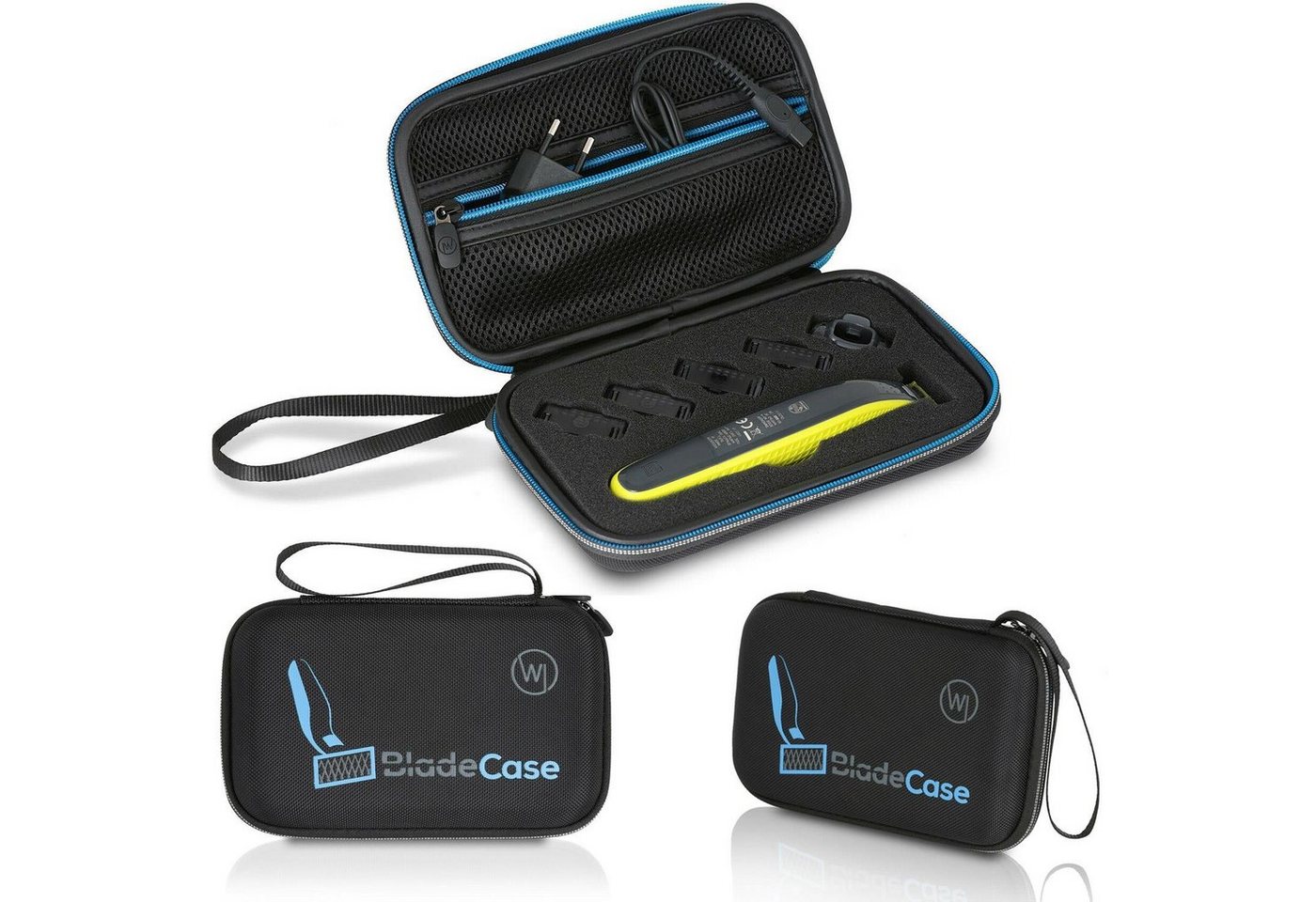 Wicked Chili Rasierer-Etui Tasche für Philips OneBlade Rasierer QP2530 2520 Case n.Z., Hard-shell Schutzhülle / Strapazierfähiges Material / Passgenau / Inla