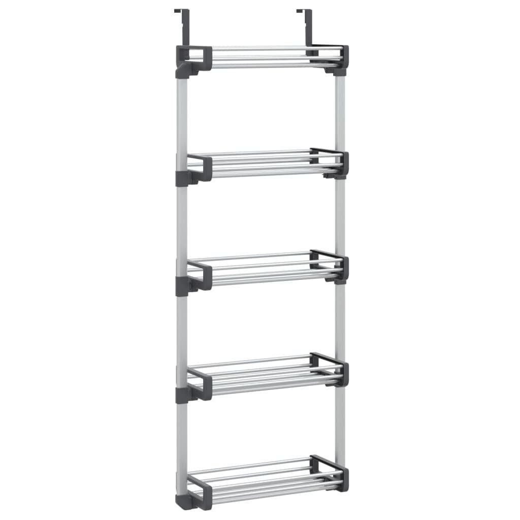 vidaXL Garderobe 52 x 20 x 135 cm Tür-Organizer mit 5 Ablagen 52x20x135 cm Aluminium