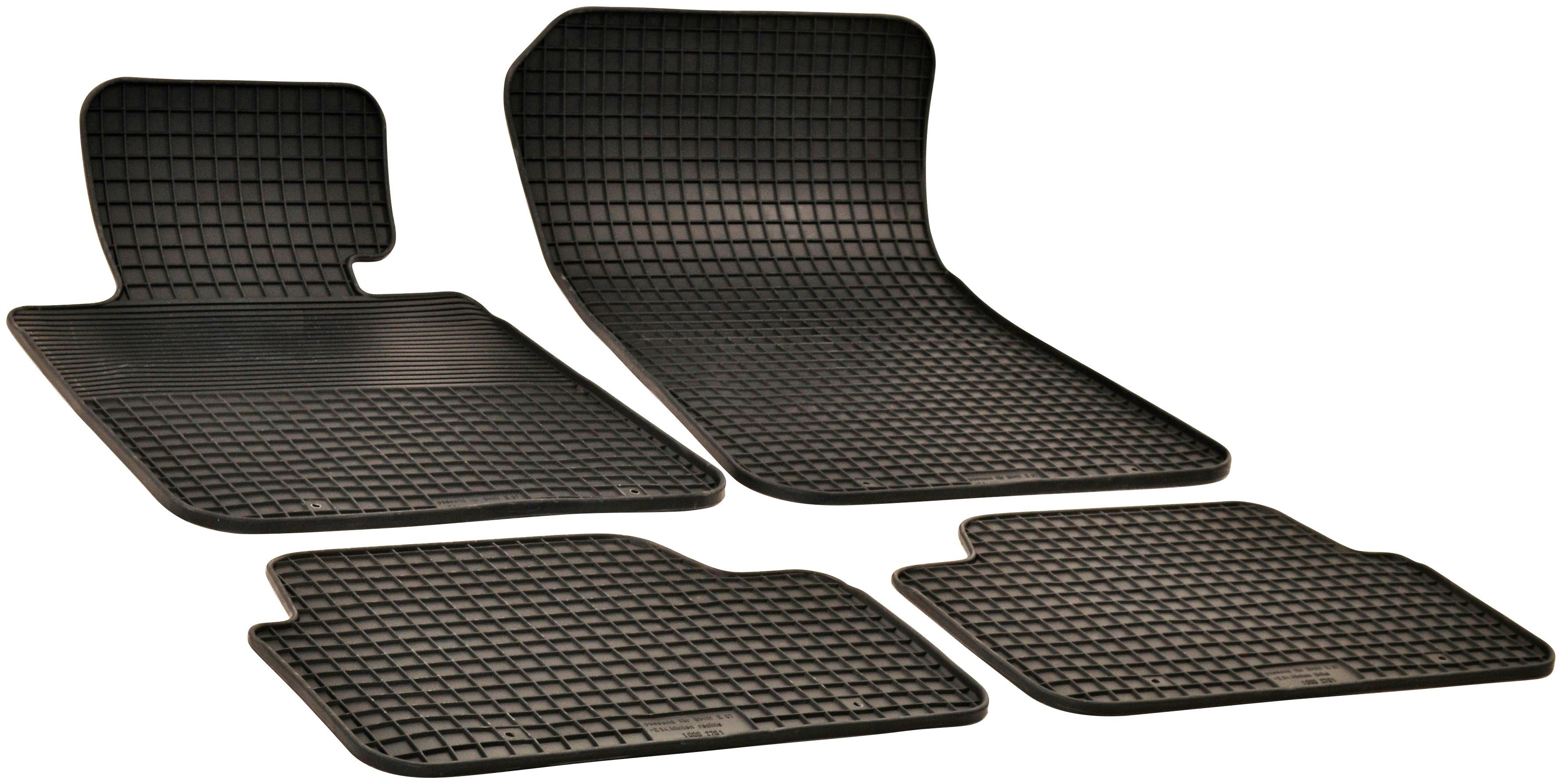 WALSER Passform-Fußmatten (4 St), für BMW X1 (E84) 03/2009-06/2015, BMW 1 (E87) 02/2003-01/2013 | Automatten