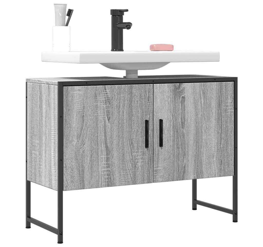 Thumbnail - vidaXL Waschtisch Waschtisch Badezimmerschrank Unterschrank ohne Waschbecken Grau Sonoma