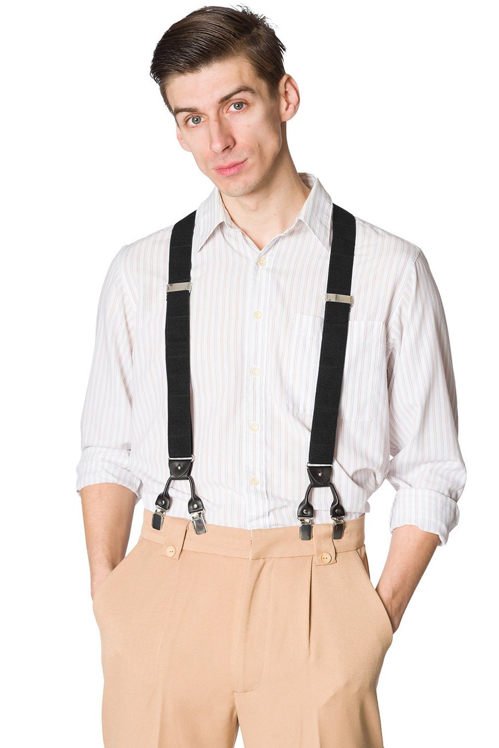 Banned Hosenträger Rockabilly Braces Schwarz Vintage günstig online kaufen