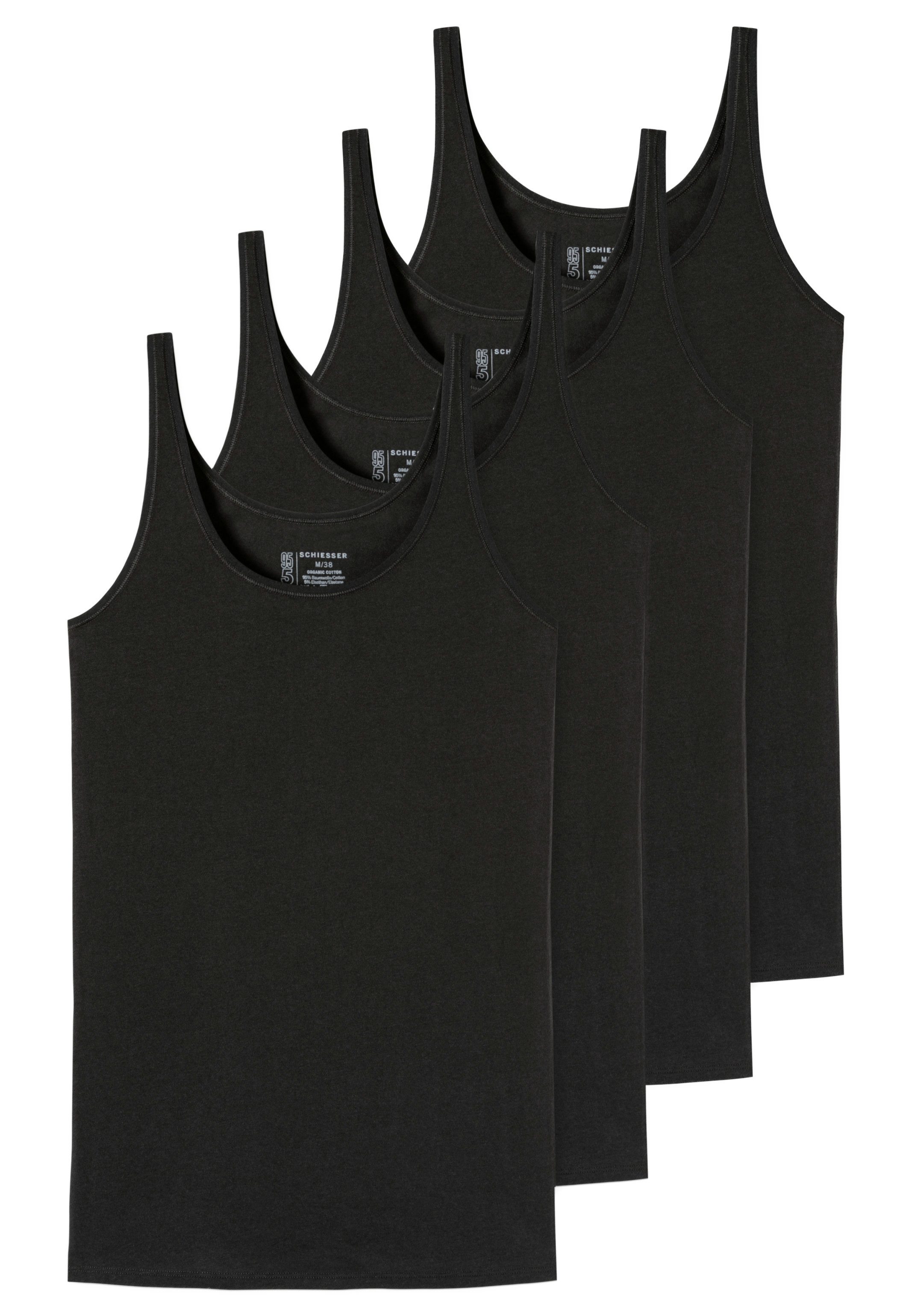 Schiesser Unterhemd 4er Pack 95/5 Organic Cotton (Spar-Set, 4-St) Unterhemd günstig online kaufen