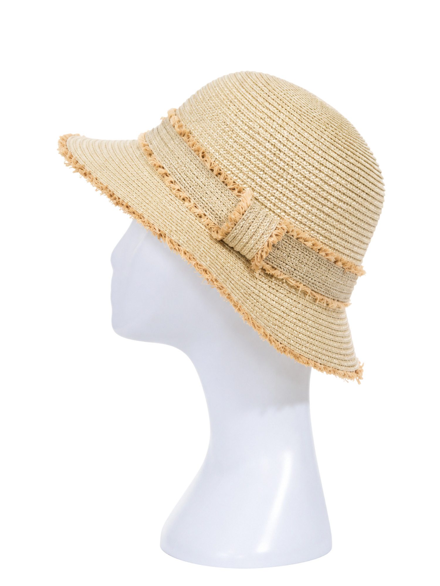 Sonnenhut Damen Sonnenhut mit Fransen-Detail – Leichter Sommerhut aus Papier