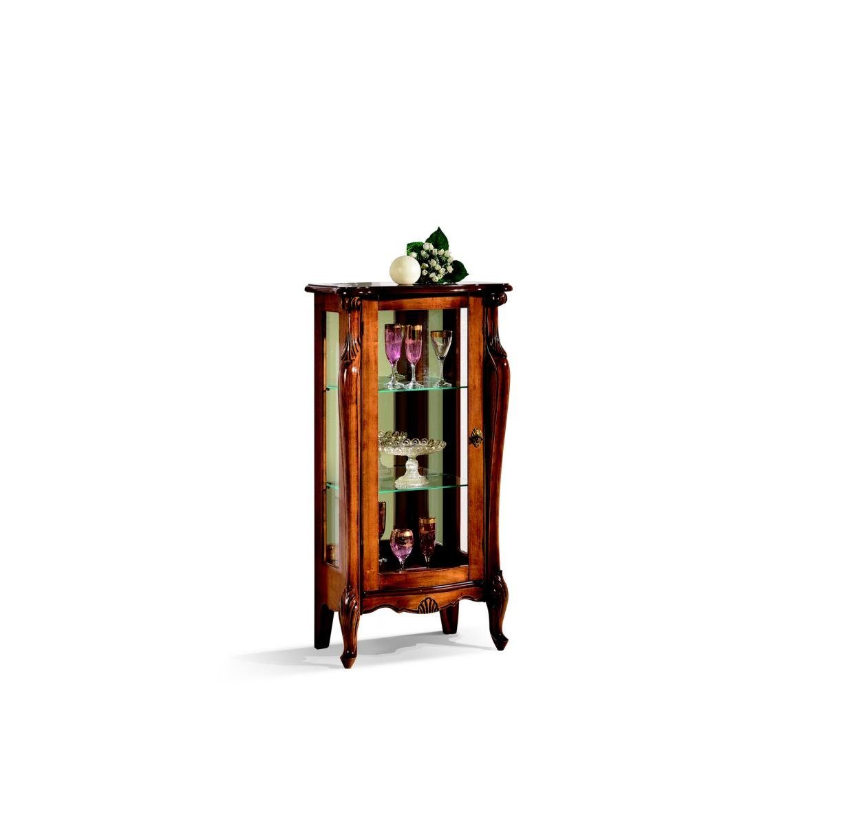 JVmoebel Vitrine Design Möbel Luxus Holz Vitrine Stil Antik Baroco Schrank Italienische Möbel