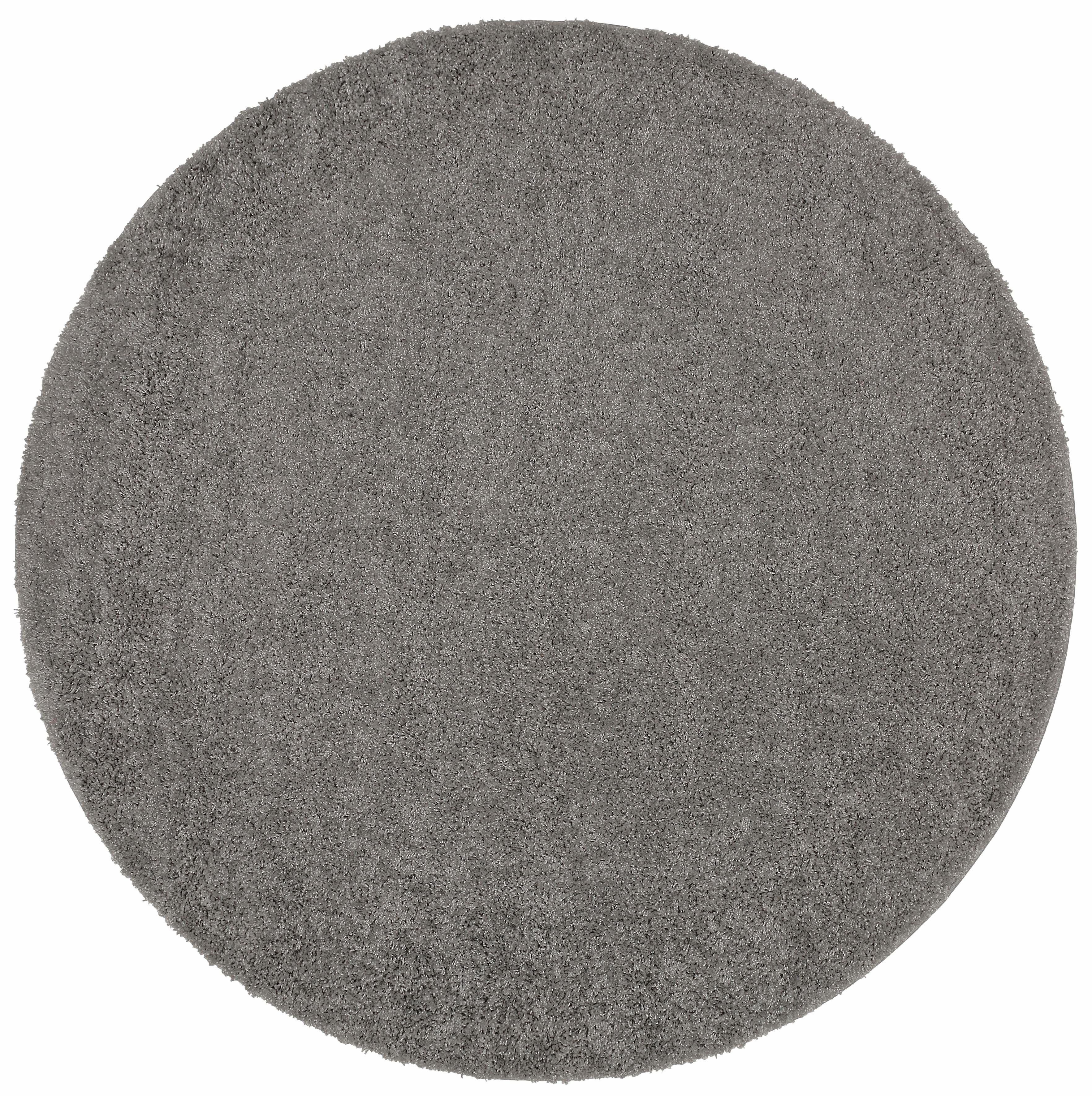 Hochflor-Teppich Bodrum, my home, rund, Höhe: 30 mm, weicher Flor, einfarbig grau