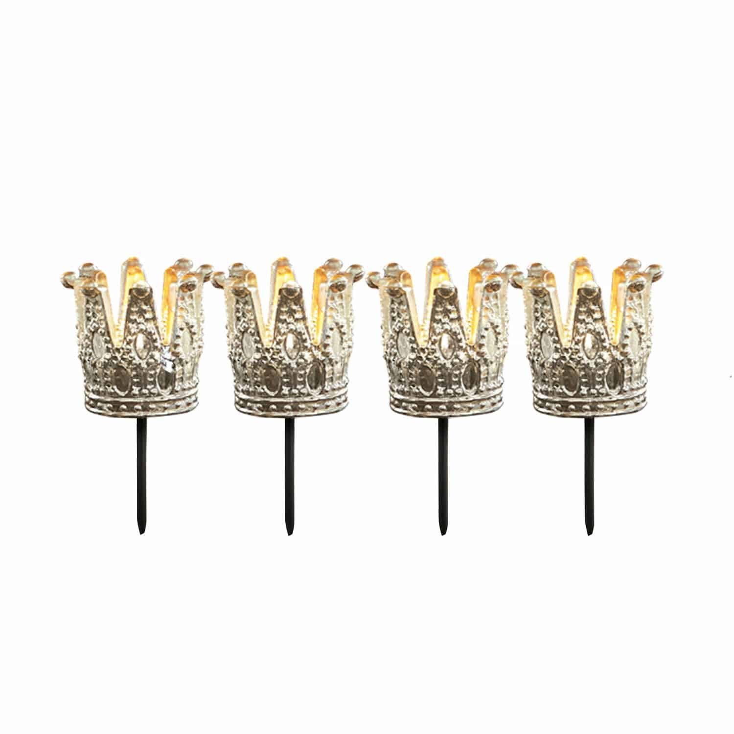 Mirabeau Adventskranz Steckwindlicht 4er Set Melina antiksilber