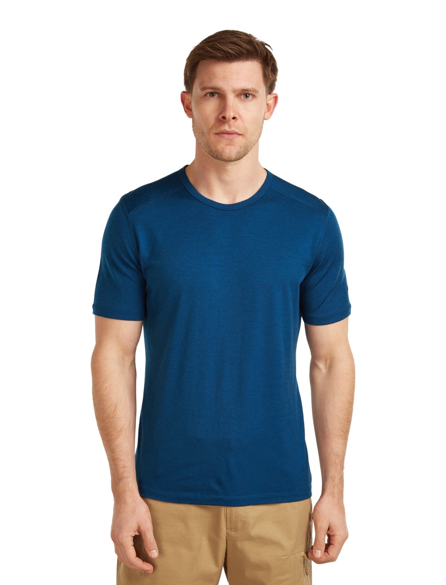 Icebreaker T-Shirt Unterwäsche 200 Oasis SS Crewe enganliegend (Merinowolle) dunkelblau