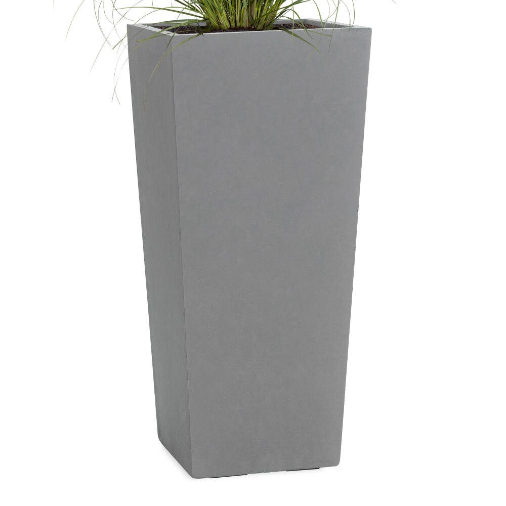 Pflanzwerk® Pflanzkübel CONIC Premium Blumenkübel Pflanzsäule Fiberglas mit Lotus-Effekt, Fiberglas - Handgefertigt - Rechteckig - Frostbeständig