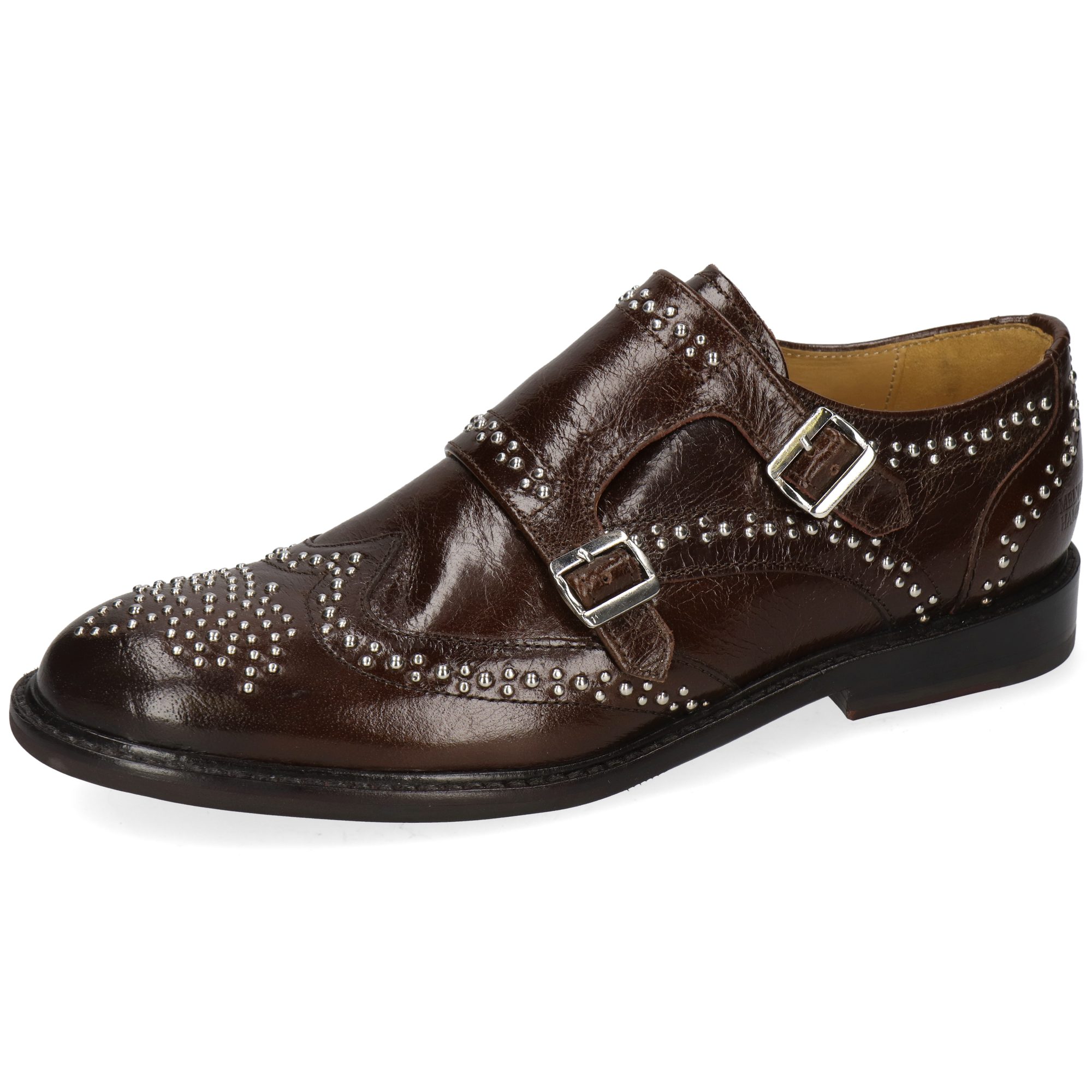 Melvin & Hamilton Sally 47 Leder-Monk Schuhe für Damen Schnürschuh Flache Absätze, Echtes Leder