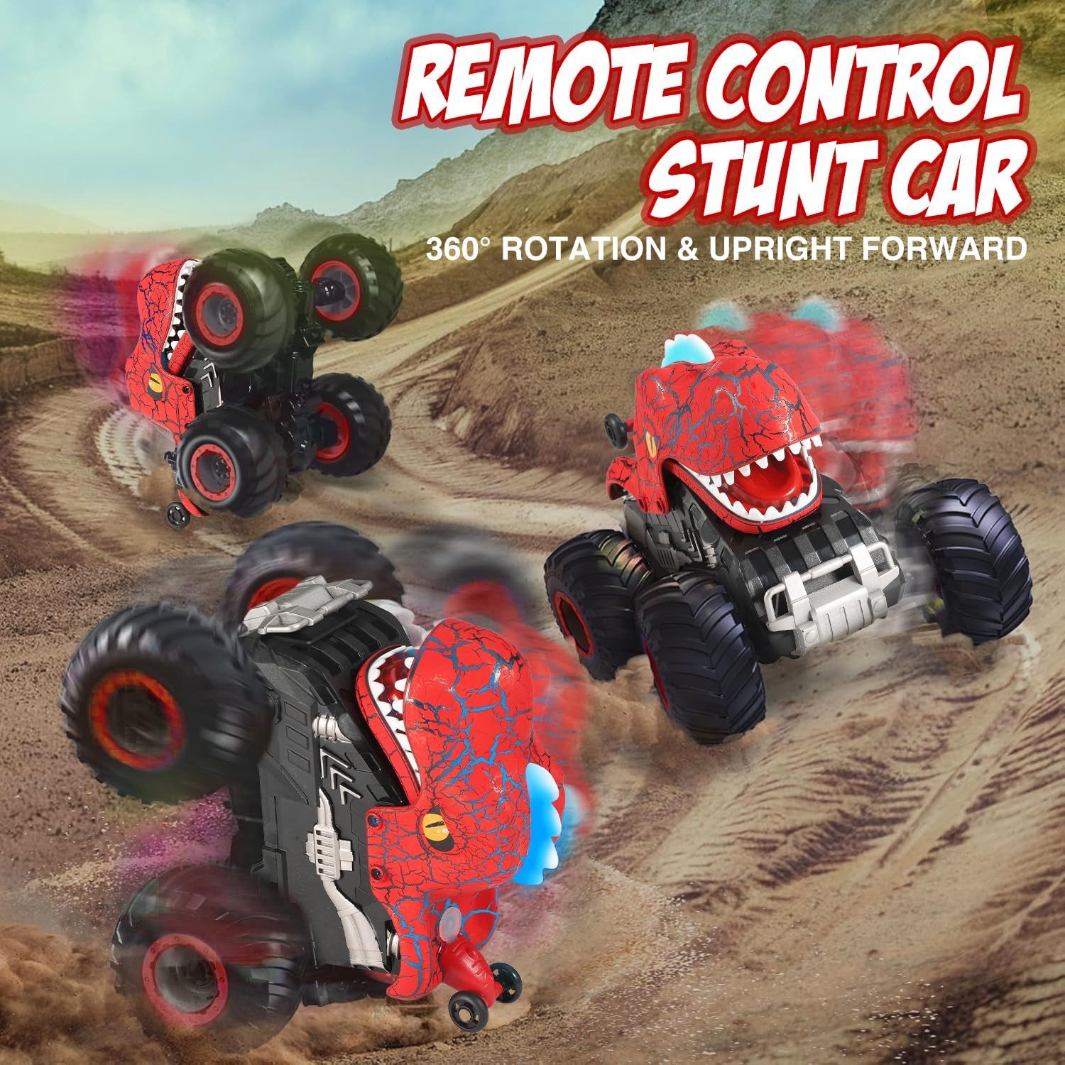 POPOLIC RC-Auto Ferngesteuertes Dinosaurier Monstertruck Spielzeug,2,4GHz günstig online kaufen
