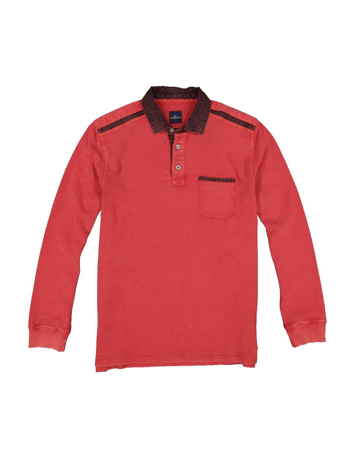 Engbers Langarm-Poloshirt Polo-Kragen mit Langarm-Shirt