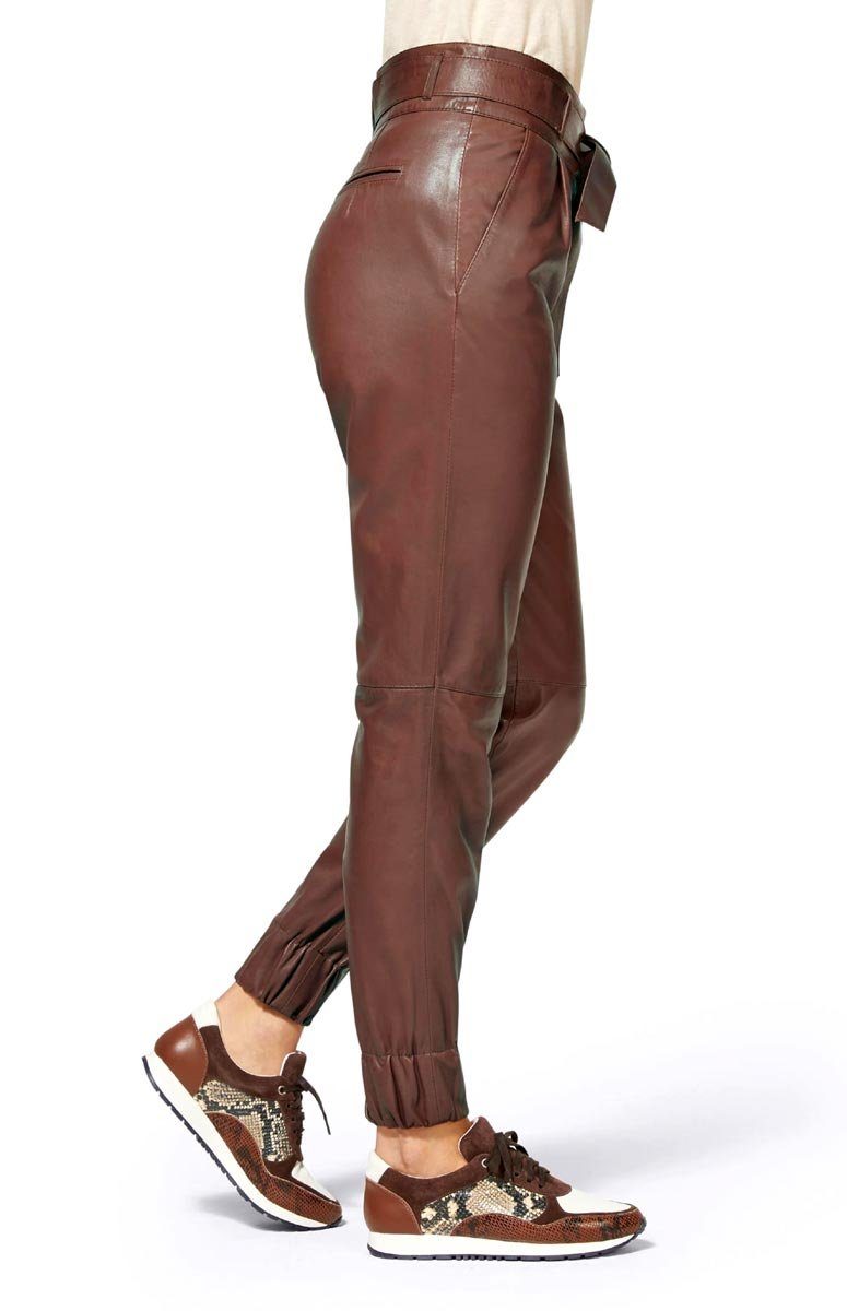 Leder-Bindegürtel Rick Bundfalten (mit raffinierten Lederhose • Cardona mit und heine Paperbag-Style • by heine Gürtel)