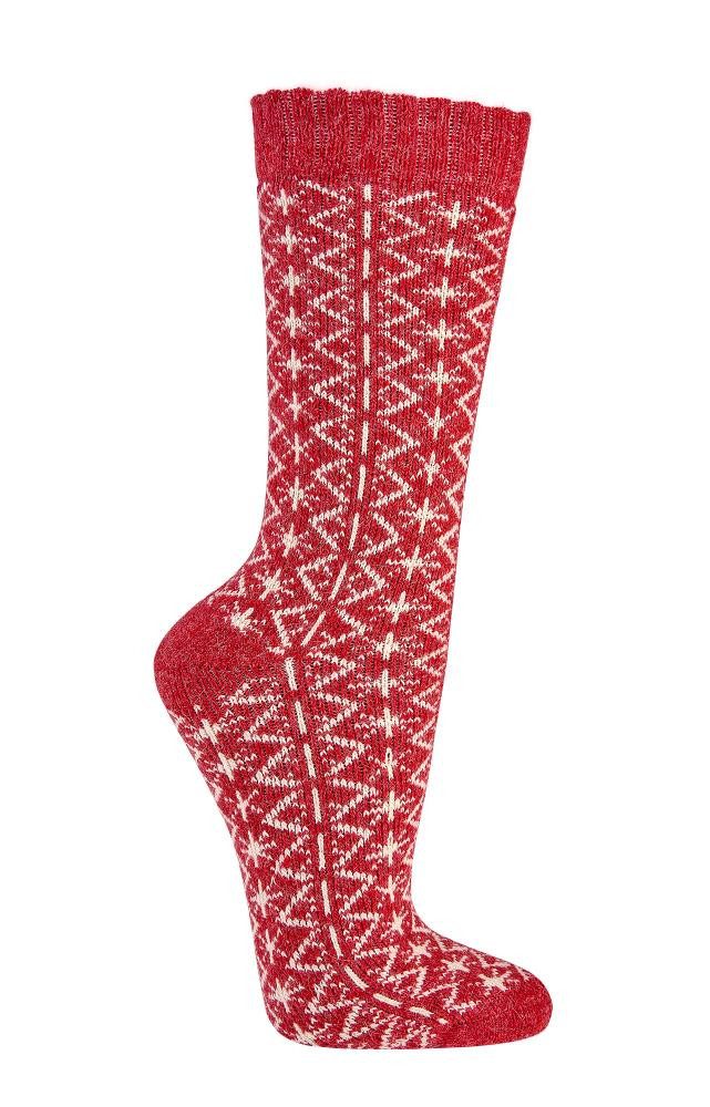 FussFreunde Komfortsocken 2 Paar Folklore TREND-Socken Wollsocken mit Merino- & Alpakawolle