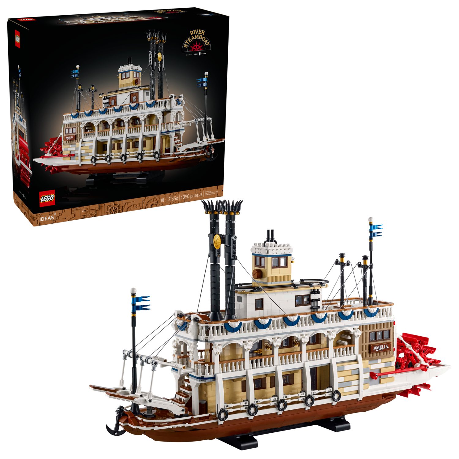 LEGO® Ideas 21356 Flussraddampfer Spielbausteine, (Set, günstig online kaufen
