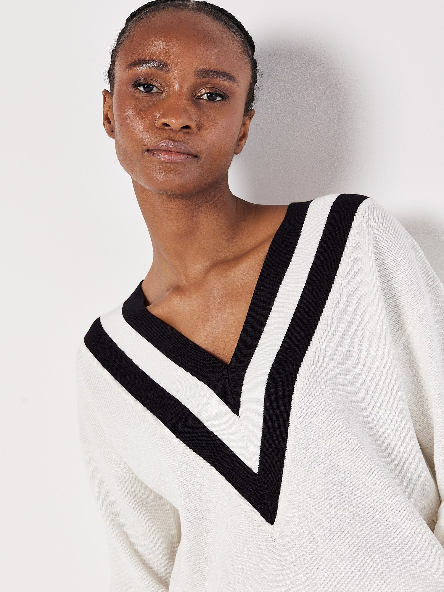 Apricot Strickpullover Strickpullover (1-tlg) in Chevron-Design günstig online kaufen