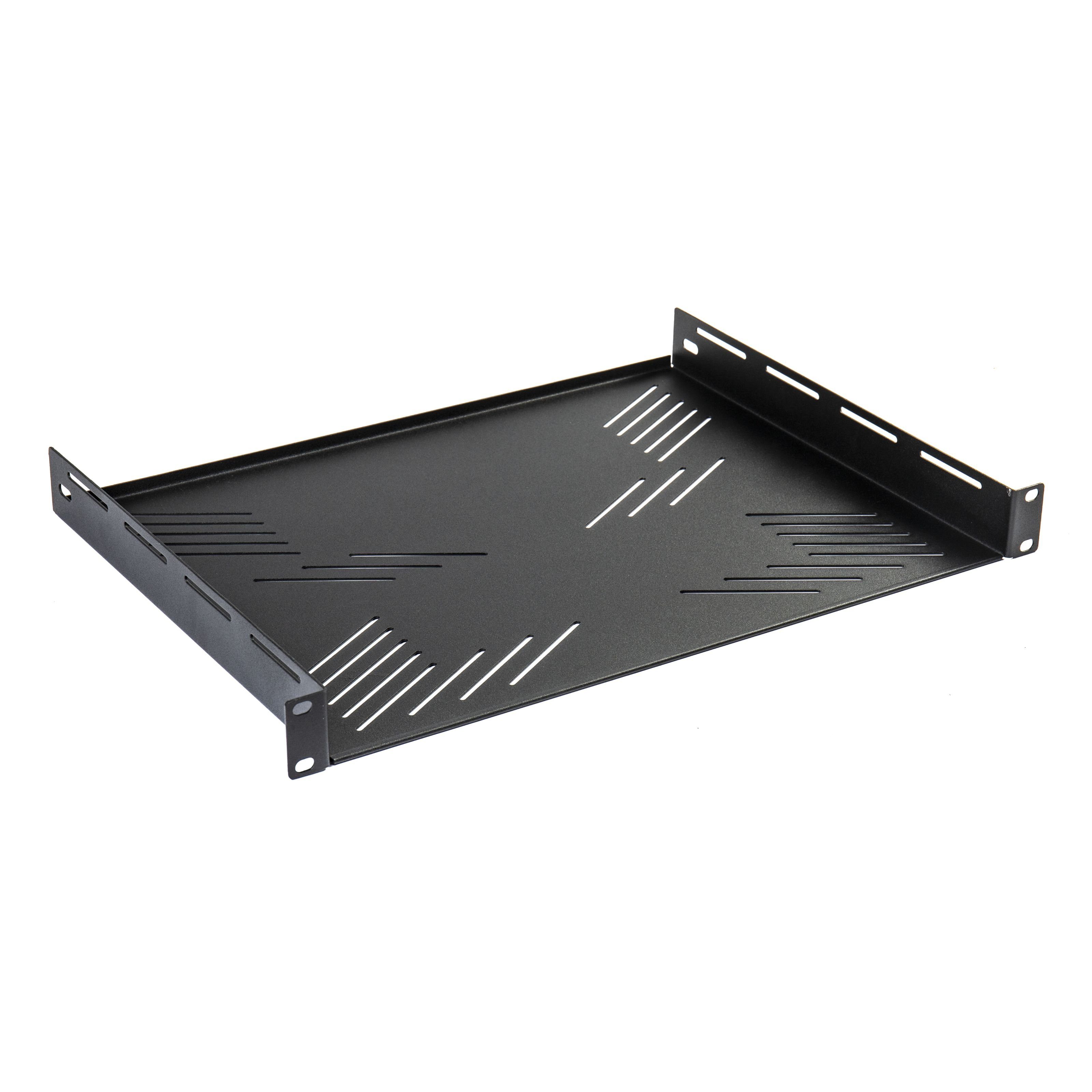 MUSIC STORE Koffer, 19 Zoll Ablage, Rackwanne 1HE, Stahl Schwarz, Einbautiefe 33cm