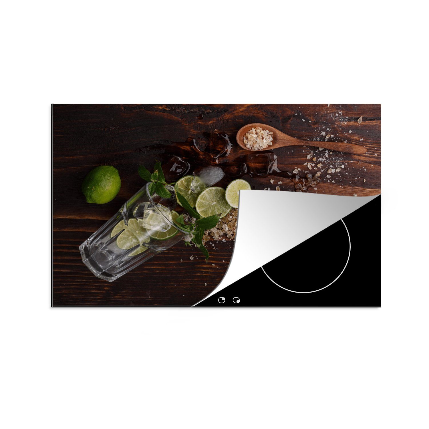 MuchoWow Herdblende-/Abdeckplatte Cocktail - Induktionsschutz - Obst - Induktionsmatte, Vinyl, (1 tlg), 81x52 cm, Induktionskochfeld Schutz für die küche, Ceranfeldabdeckung