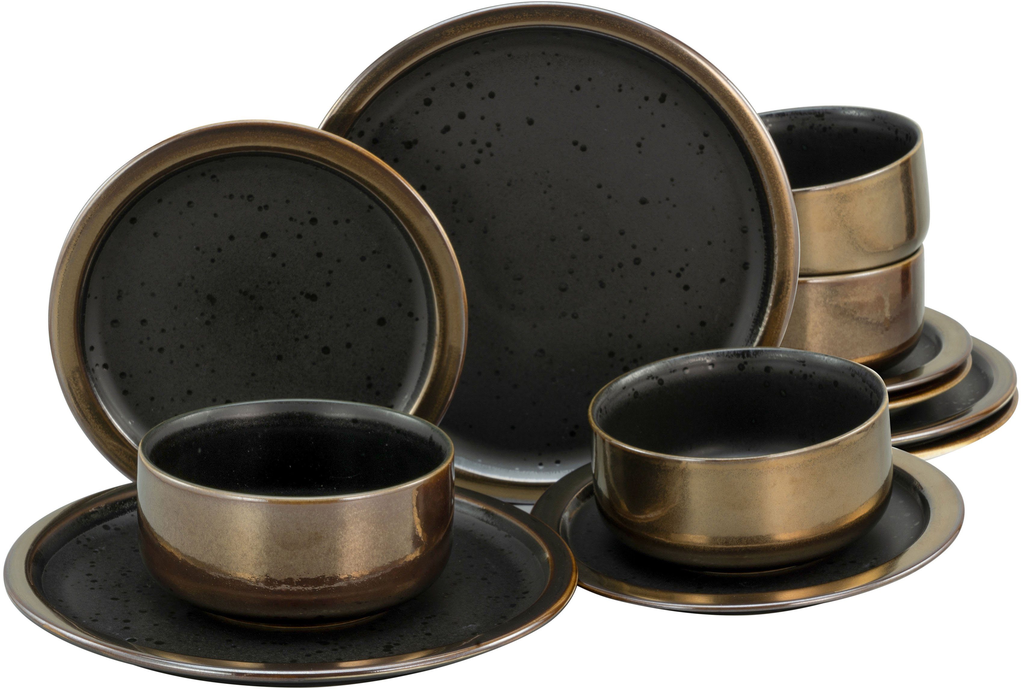 Geschirr-Set in schwarz online kaufen | OTTO