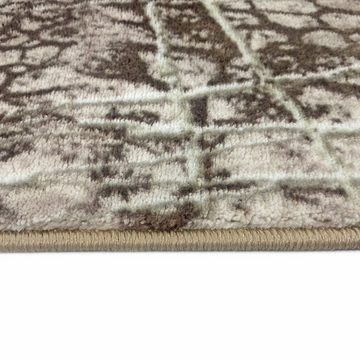 Teppich Wohnzimmer Teppich mit modernem Design in beige, Carpetia, rechteckig, Höhe: 12 mm