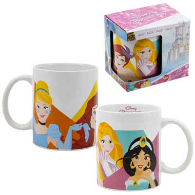 Disney Kindergeschirr-Set Keramik Tasse Disney Princess 325 ml Henkel-Becher Geschenkbox, Porzellan
