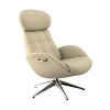 FLEXLUX Relaxsessel Relaxchairs Chester, Rücken- & Kopfteilverstellung, drehbar, Fuß Alu