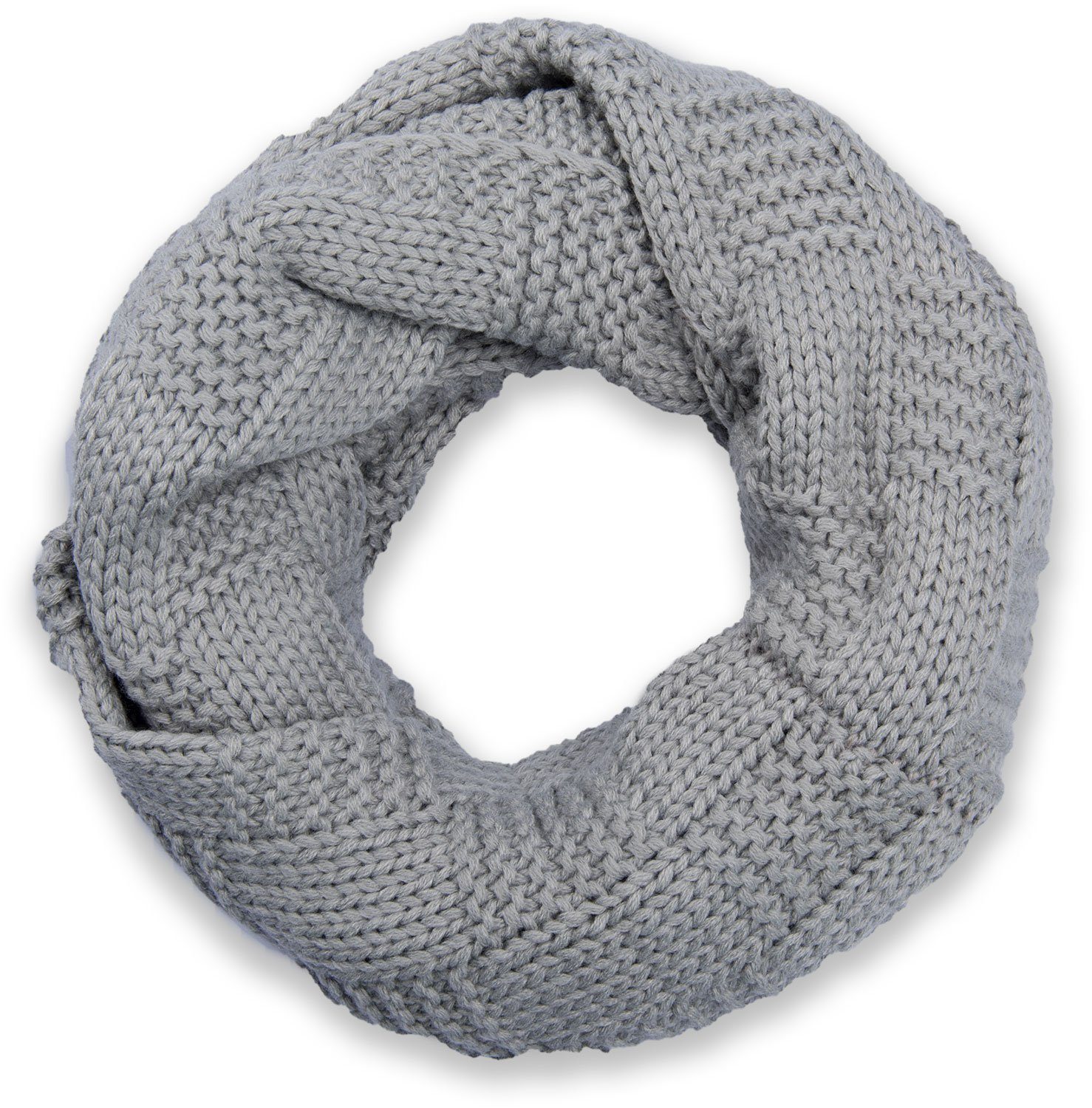 Strickschal Feinstrick Loop mit Patentmuster