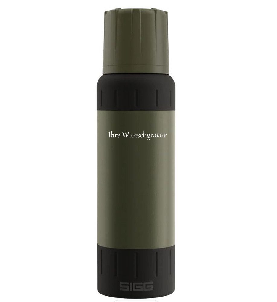 Sigg Isolierflasche Sigg Thermo Trinkflasche Alpine Star 1.0 L, mit Ihrer persönlichen Wunschgravur