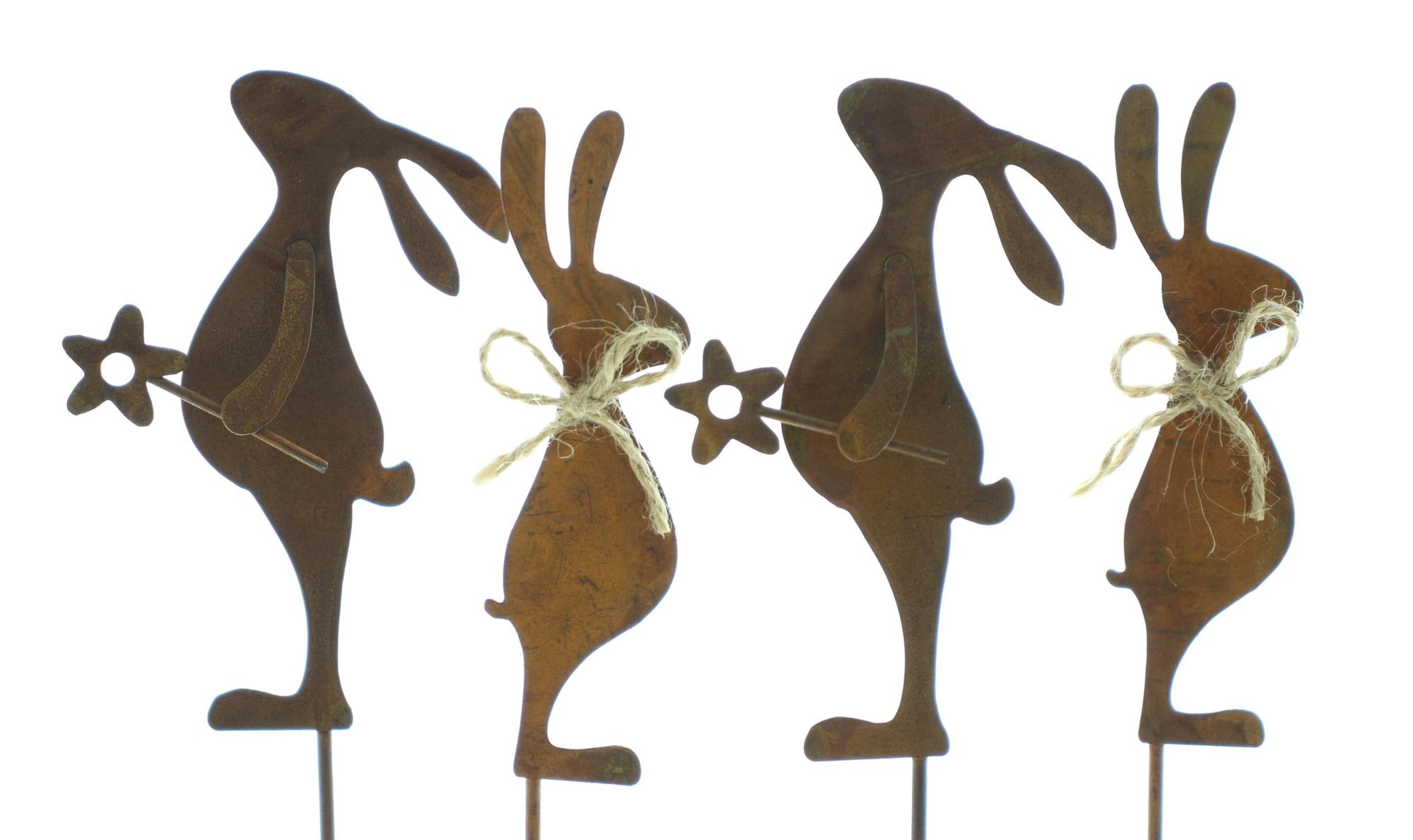 Frank Flechtwaren Osterhase Stecker "Osterhase", 4er Set