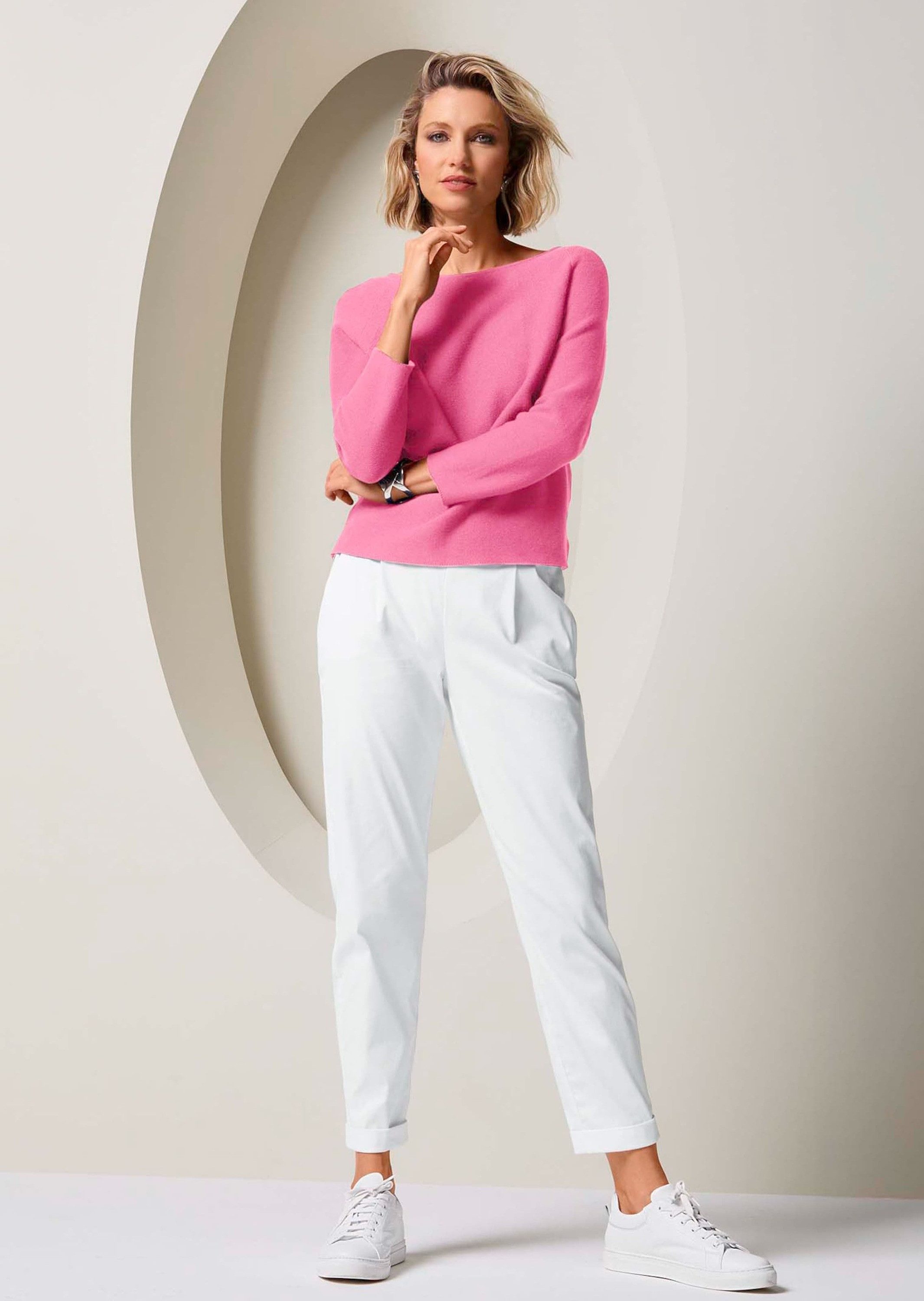MADELEINE 7/8-Hose Kurzgröße: Bequeme Hose zum Schlüpfen Unifarbenes Design, ohne Verschluss, moderner Look
