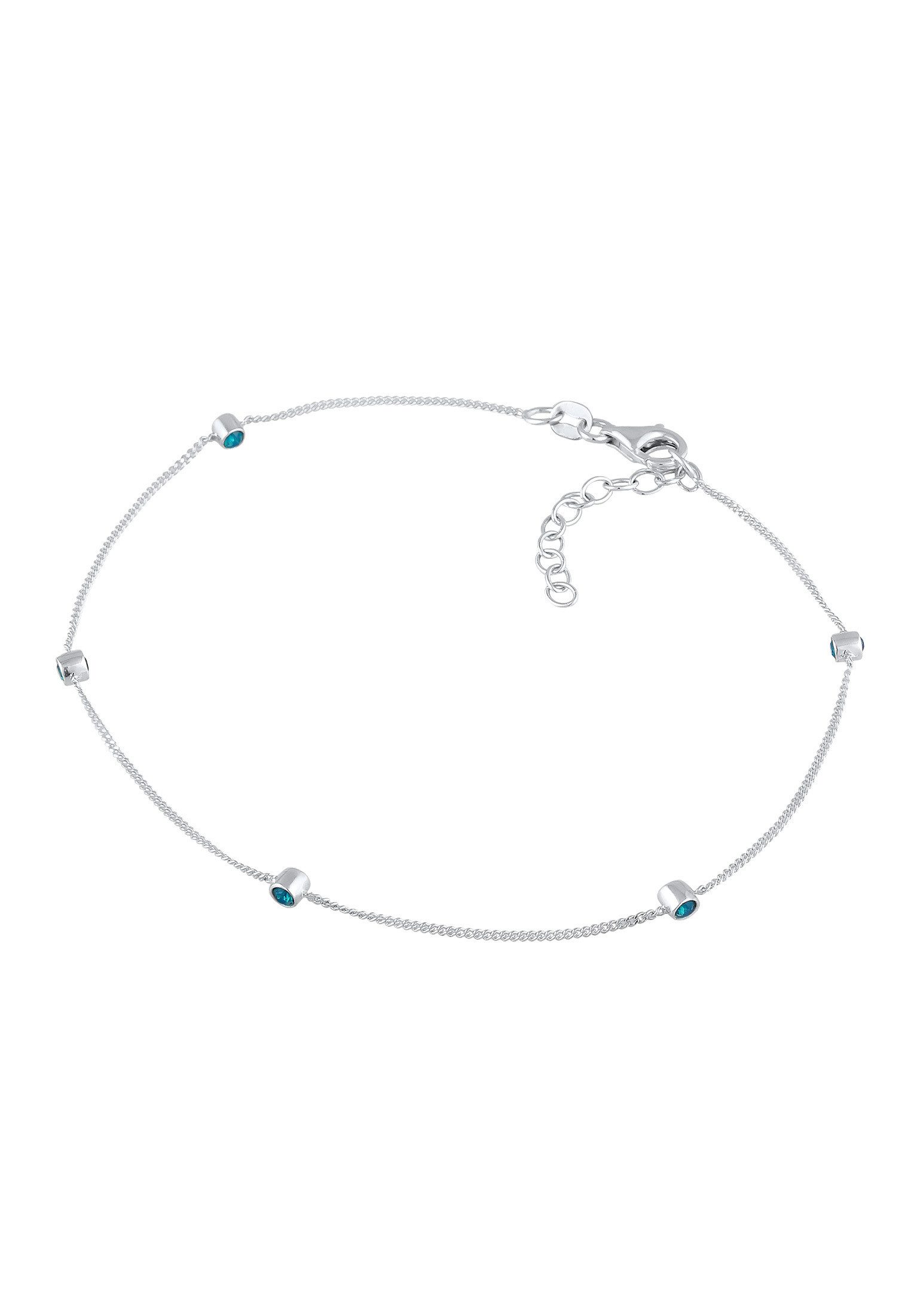 Elli Fußkette Fußkettchen Kristalle 925 Silber günstig online kaufen