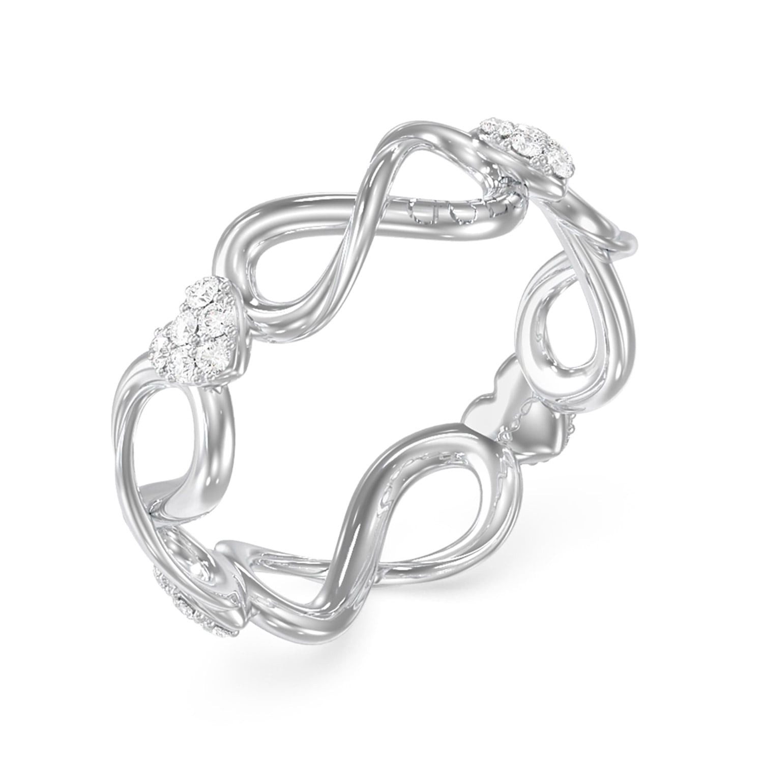 Guess Fingerring DamenUnendlichkeit Silberfarben