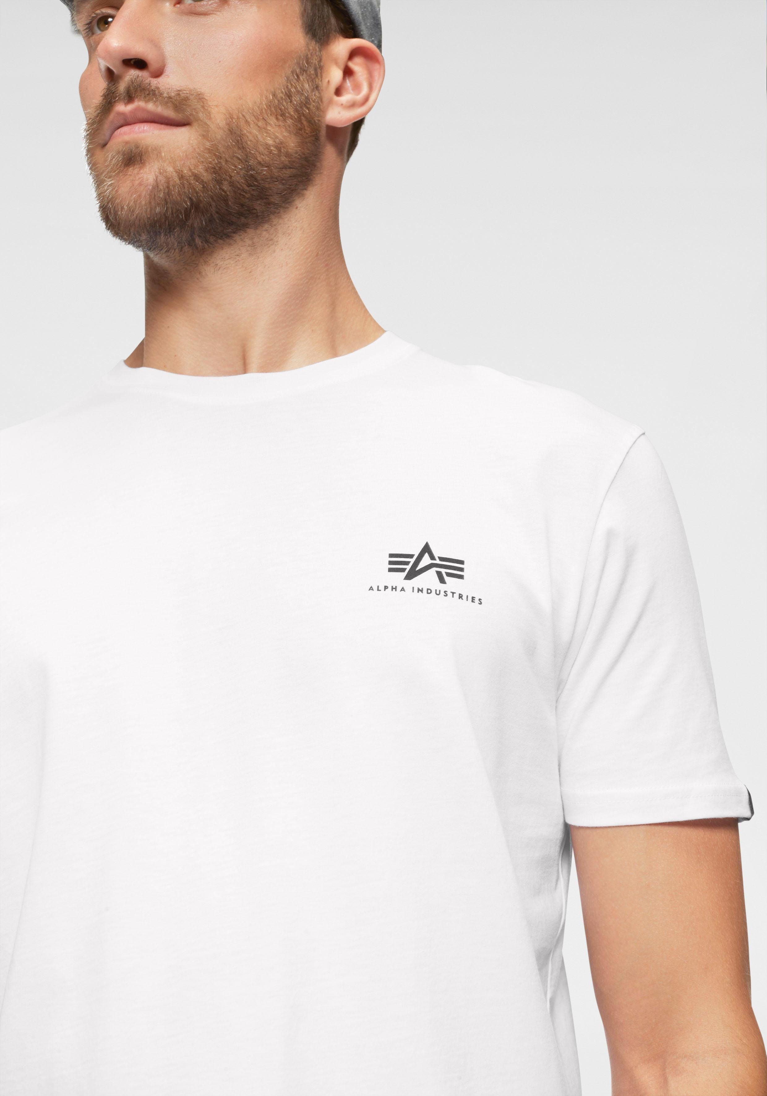 Alpha Industries Rundhalsshirt BASIC T SMALL LOGO Baumwolle, regular fit