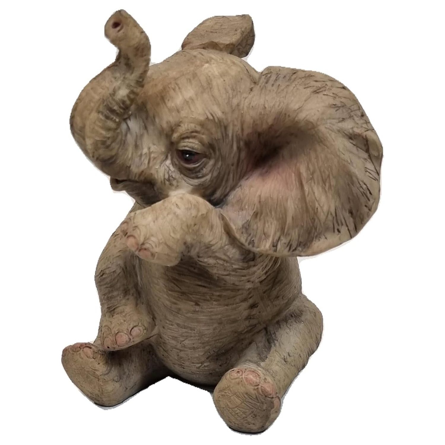 Fachhandel Plus Tierfigur Dekofigur Elefant Glückselefant Afrika Deko Skulptur (Größe S oder L), detailreich, handbemalt, robust