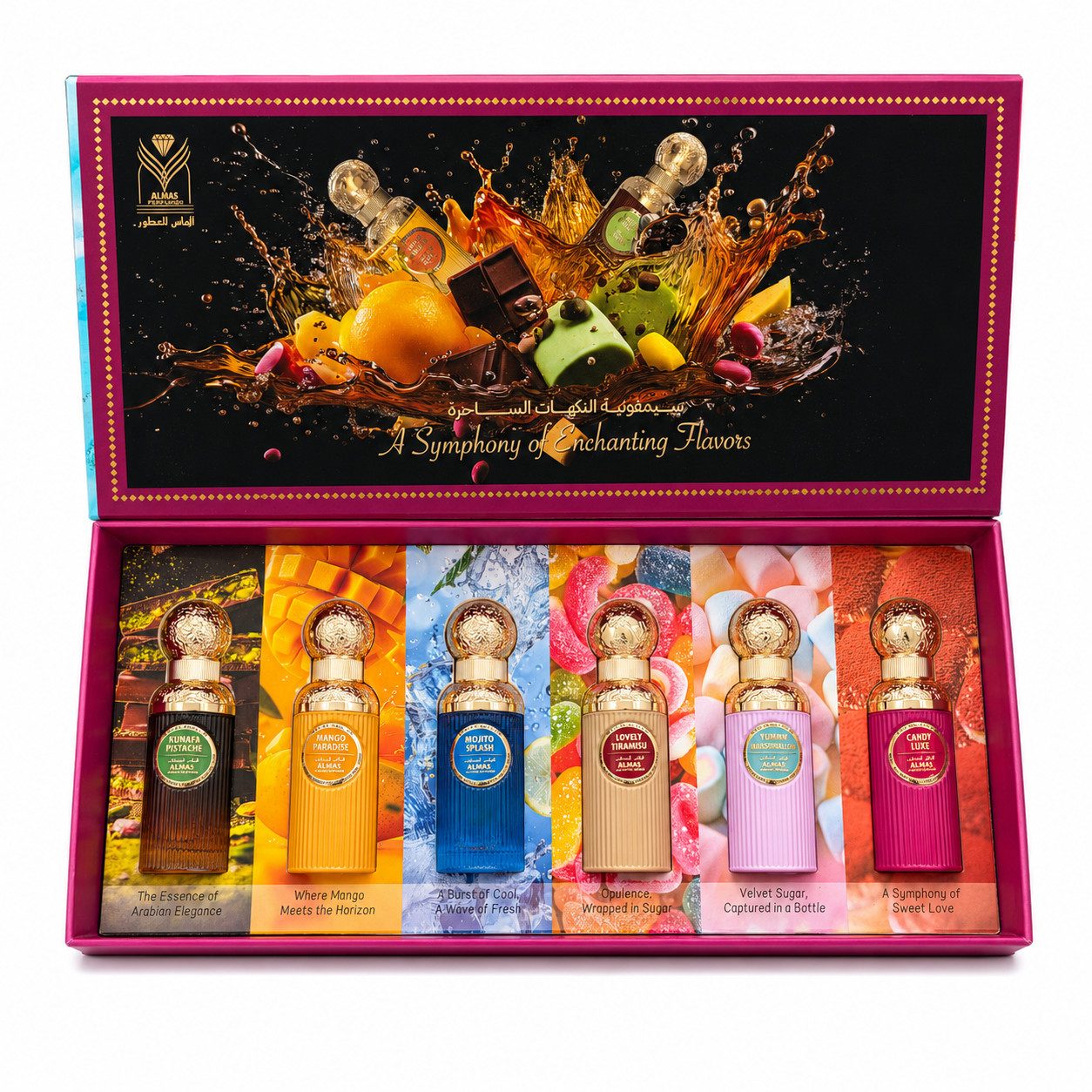 Almas Perfumes Duft-Set Sweet Edition – Kollektion aus 6 Gourmand-Parfums je 30 ml, 6-tlg.