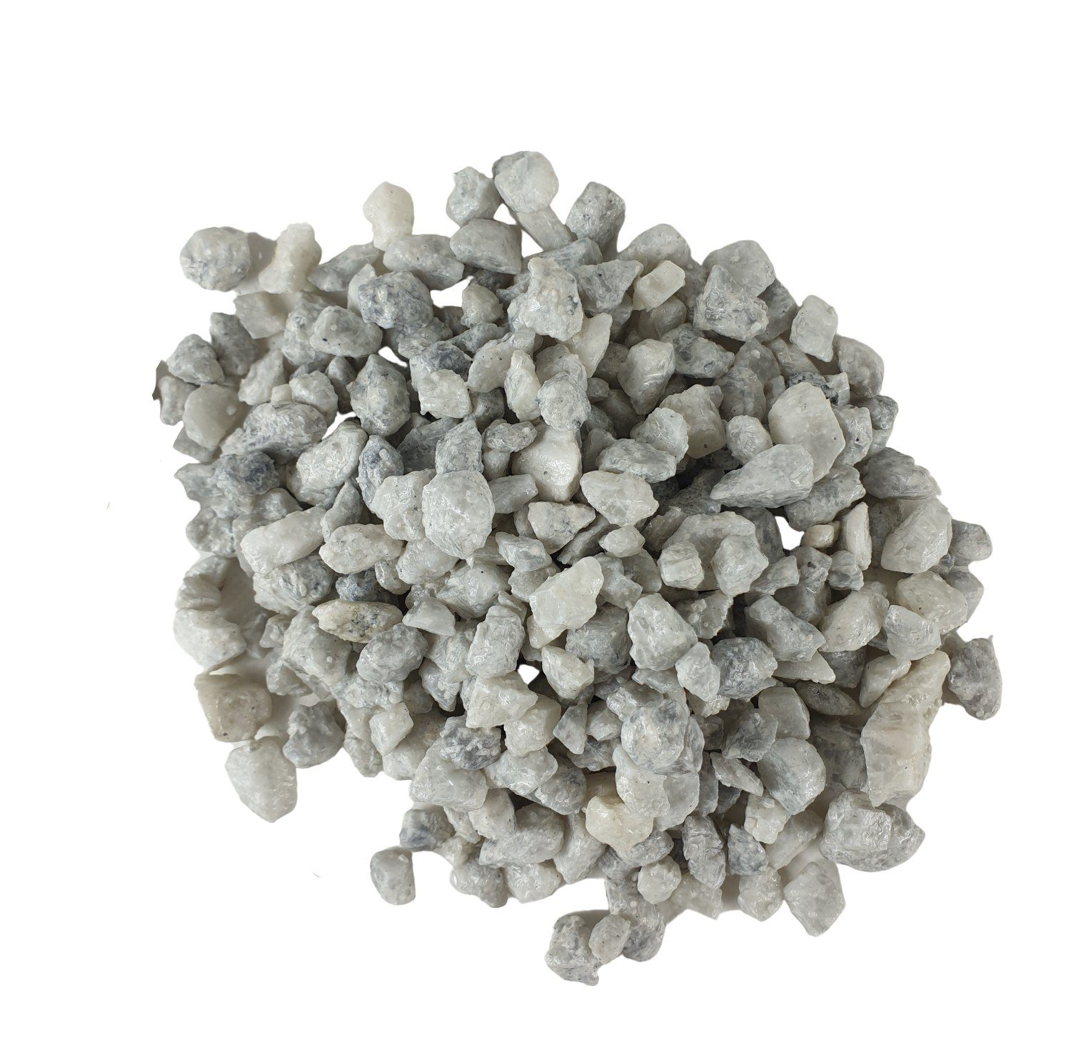 sesua Dekosteine Marmorsplitt weiß Carrara Kies 1 kg Körnung 9-12 mm