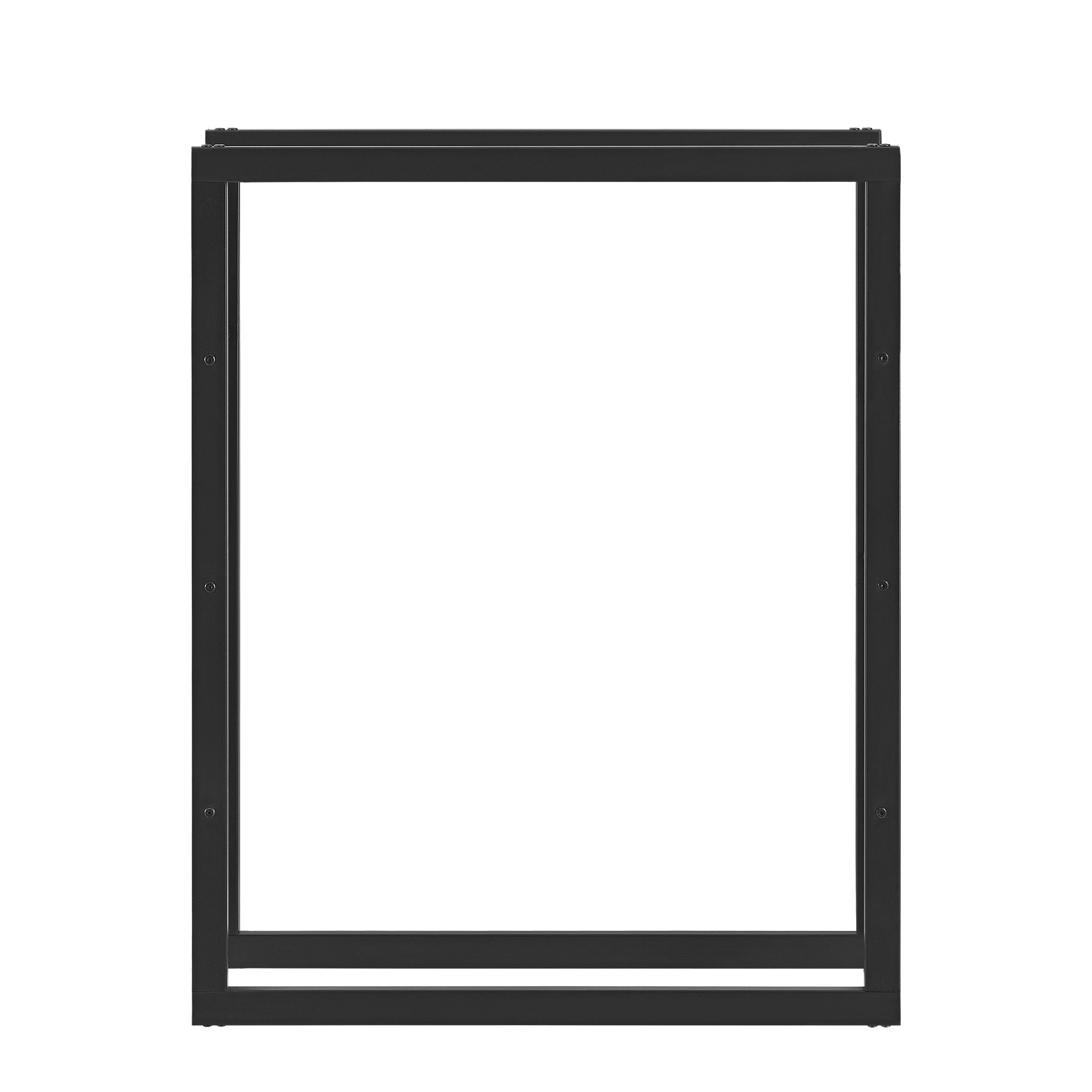 en.casa Kaminholzregal, BxTxH:80x25x100 cm, »Kasan« Brennholzhalter 80x100x25cm Stahl Schwarz