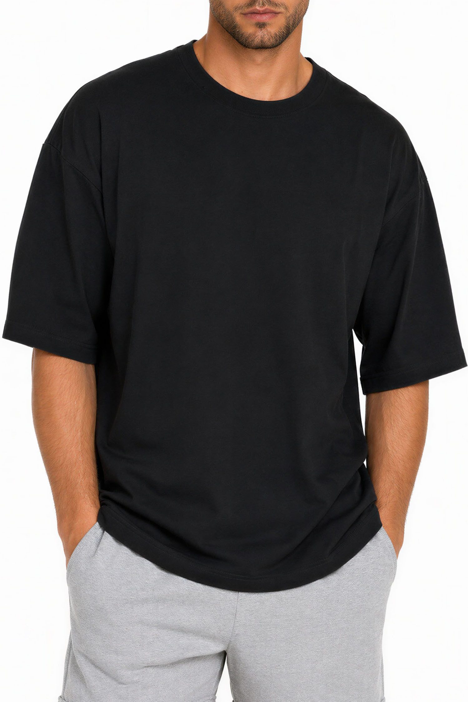 Reichstadt Oversize-Shirt Herren Oversized Kurzarmshirt 25RS070 in kräftigen Farben