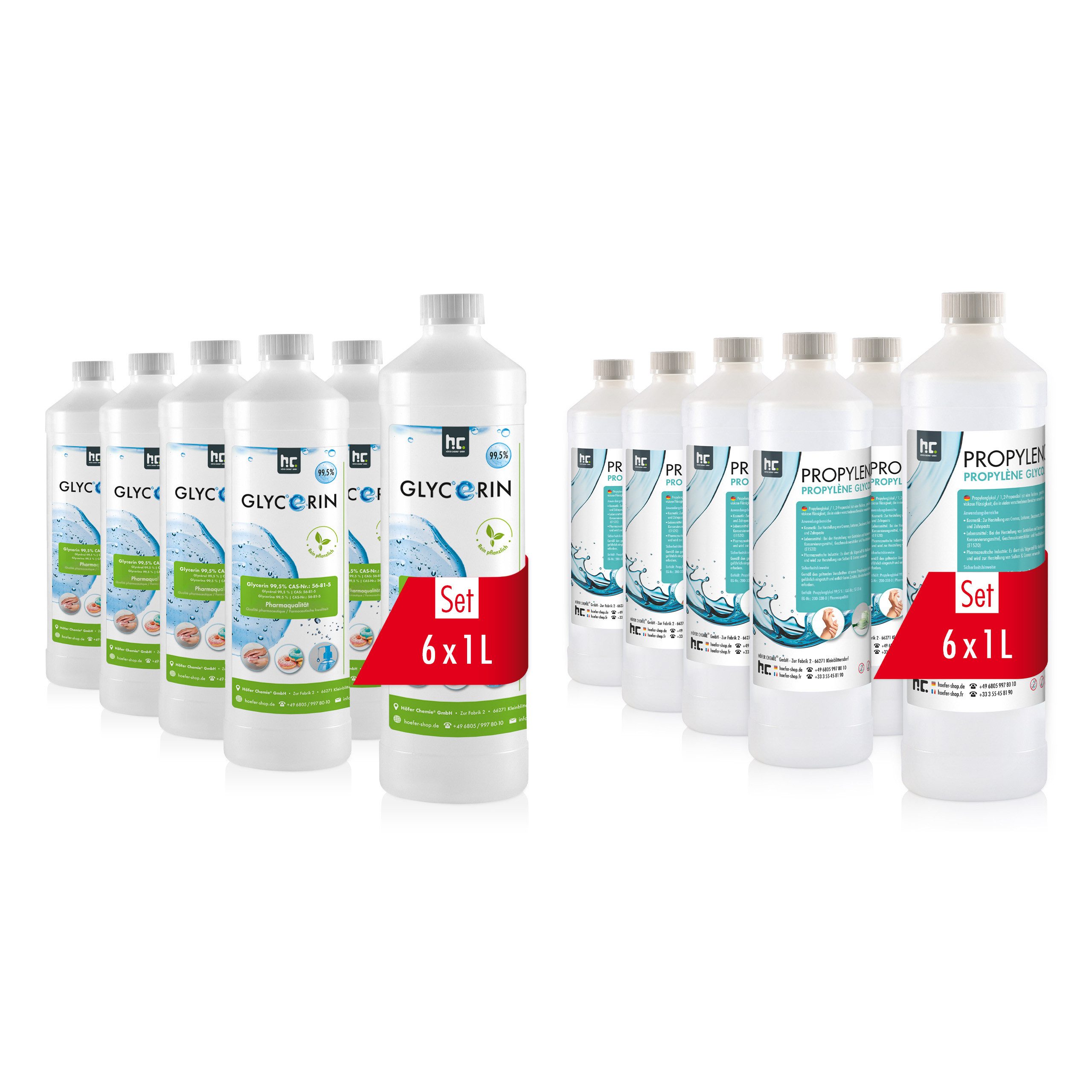 Poolpflege Set 6 L Propylenglykol & 6 L Glycerin
