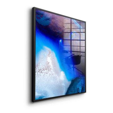 DOTCOMCANVAS® Acrylglasbild Sapphire Haven - Acrylglas, Acrylglasbild Sapphire Haven weiß blau schwarz abstrakte moderne Kunst