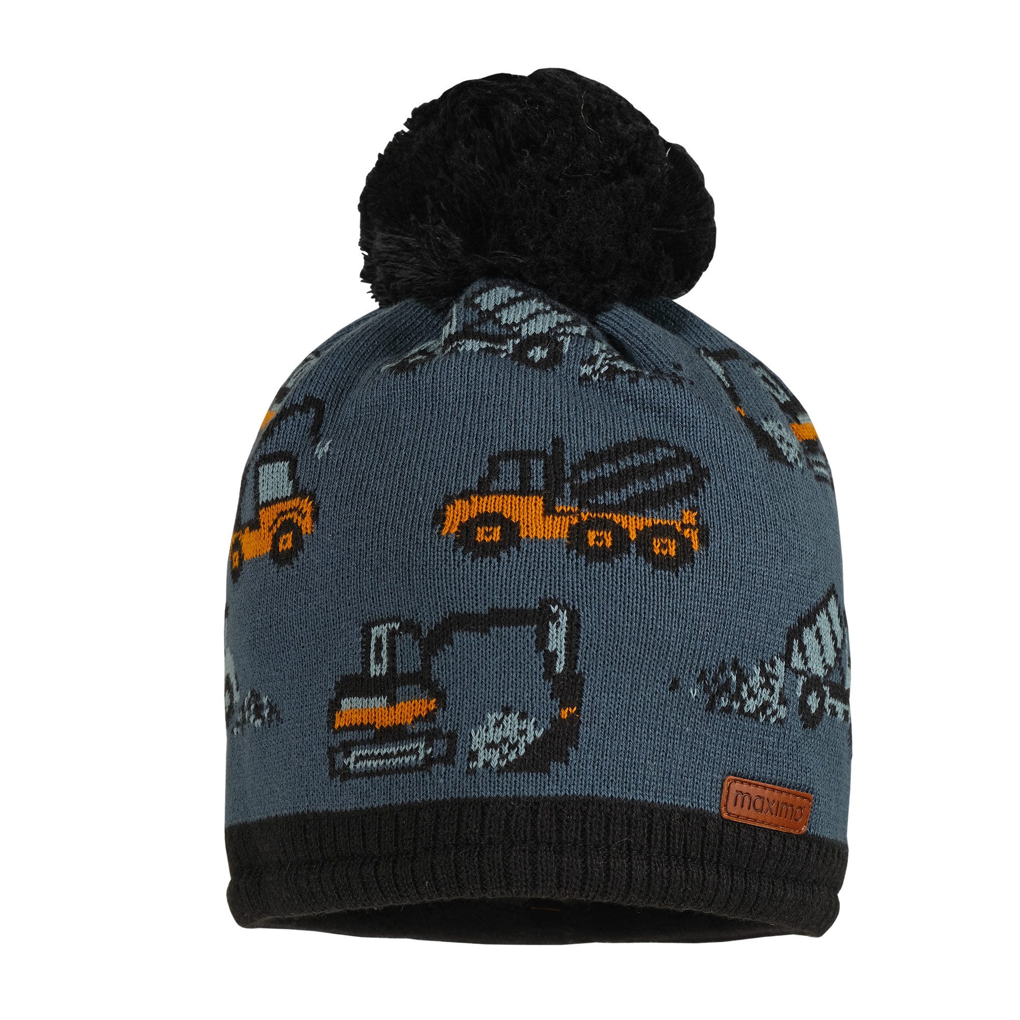 MAXIMO Strickmütze MINI BOY-Mütze, Baufahrzeuge Pompon, günstig online kaufen