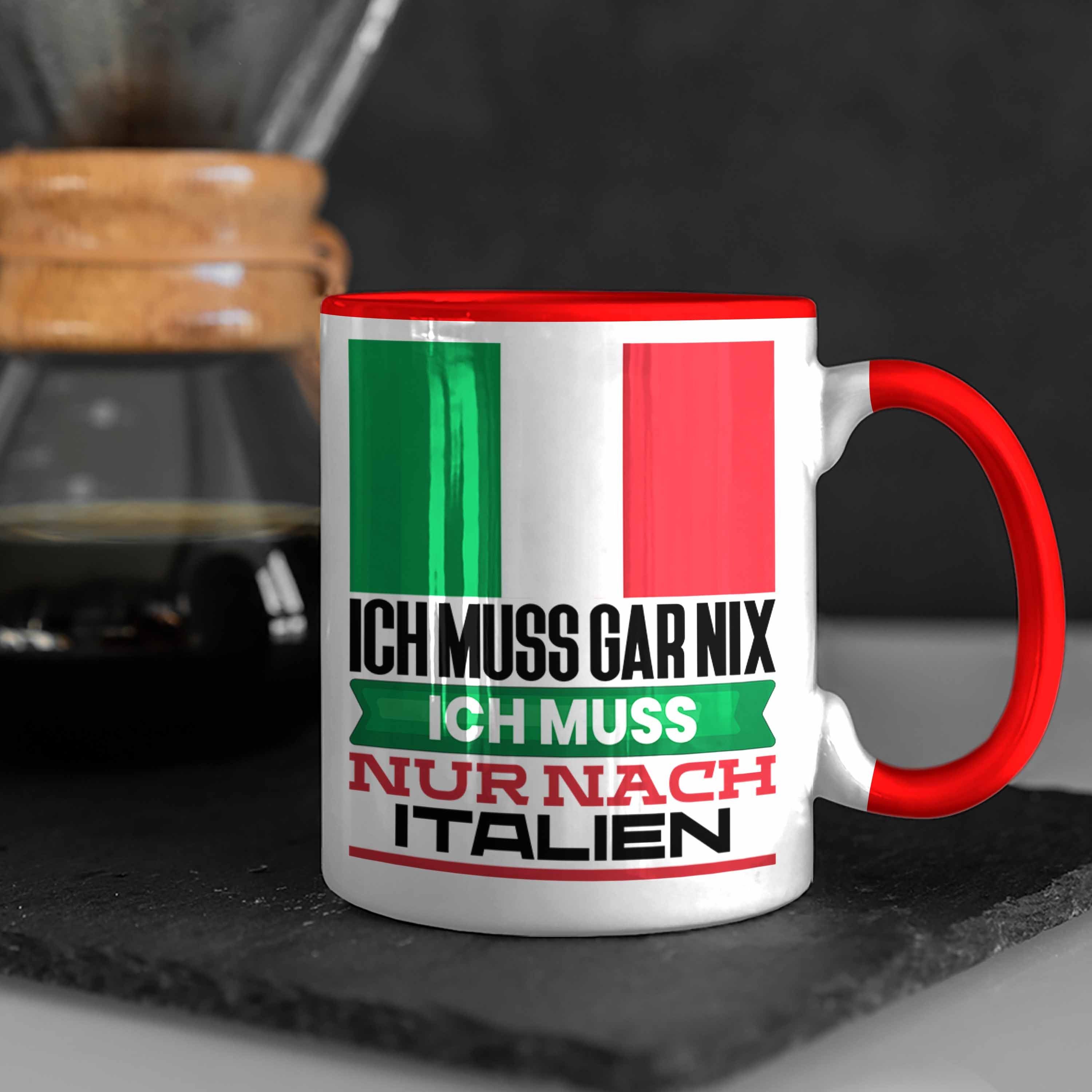 Tasse Ic Geschenk Italiener für Geburtstag Trendation Geschenkidee Italien Rot Urlaub Tasse