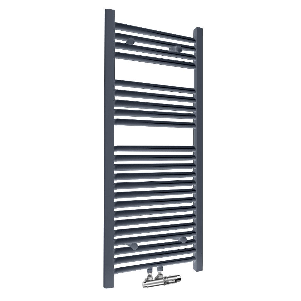 euroharry Badheizkörper Badheizkörper Mittelanschluss mit Eck Radiator-Rohre aus Wand