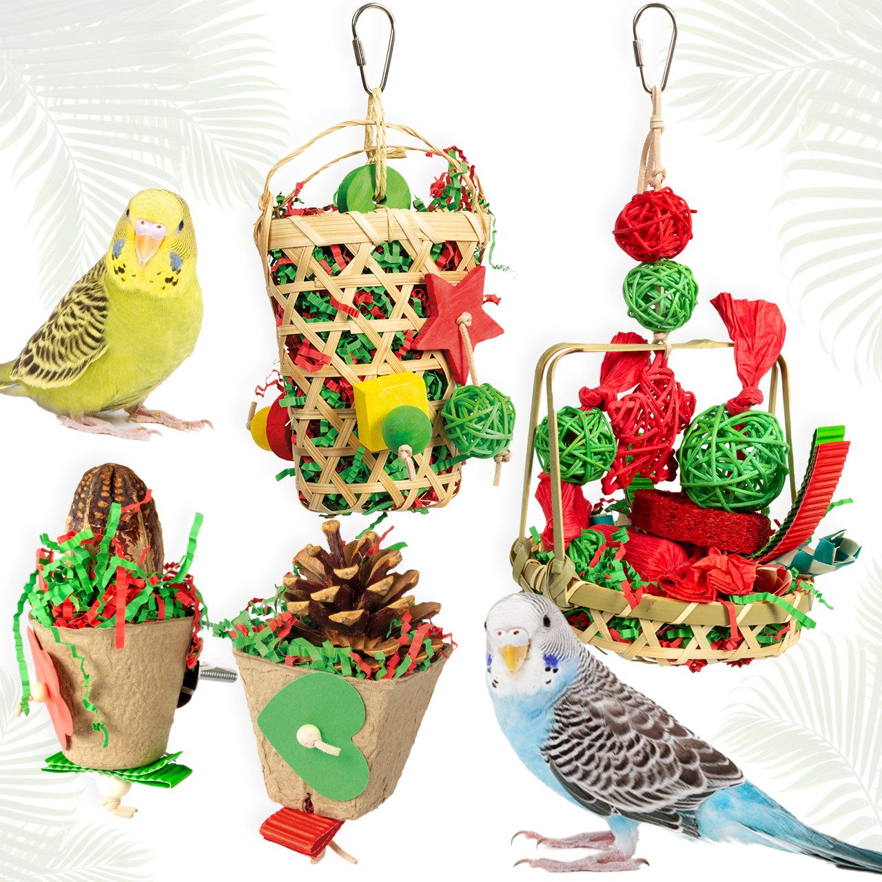 Vogelspielplatz Vogelspielzeug für Sittiche im Bundle