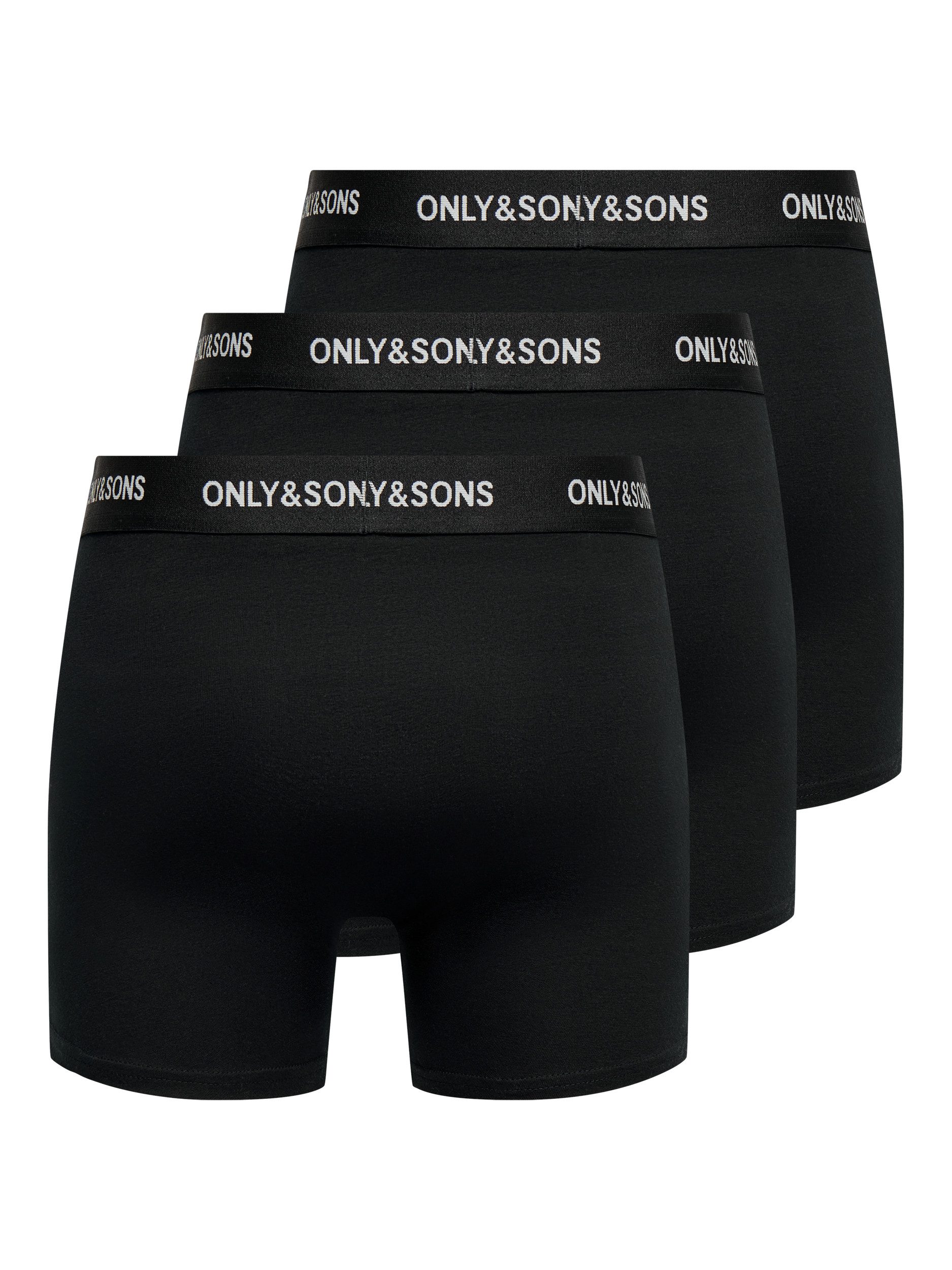 ONLY & SONS Trunk ONSBASIC SOLID BOXER 3PACK NOOS (Packung, 3-St) Baumwollmischung, eng anliegend