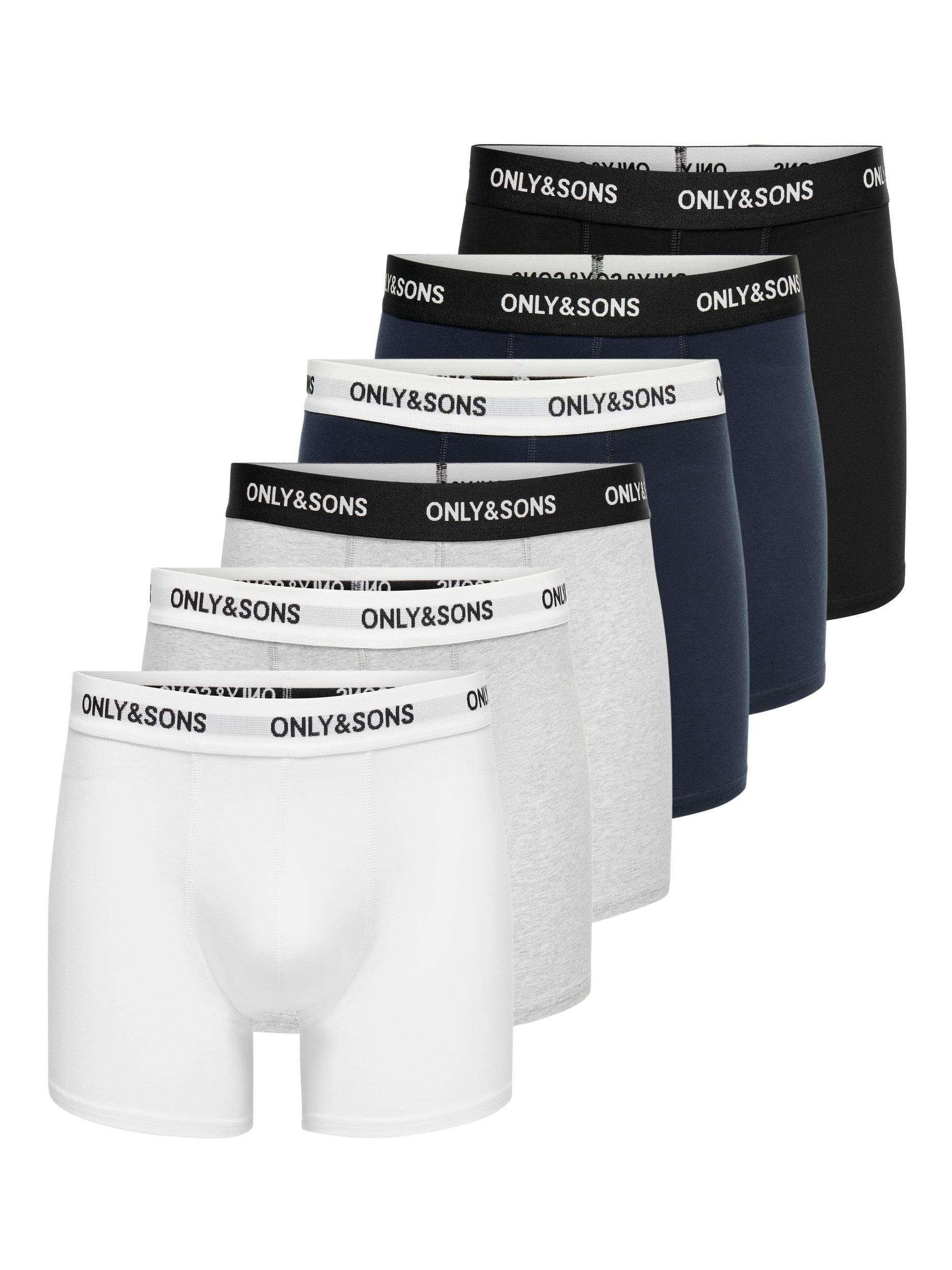 ONLY & SONS Trunk ONSFITZ SOLID BLACK TRUNK 7-PACK NOOS (Packung, 7-St) Black mix